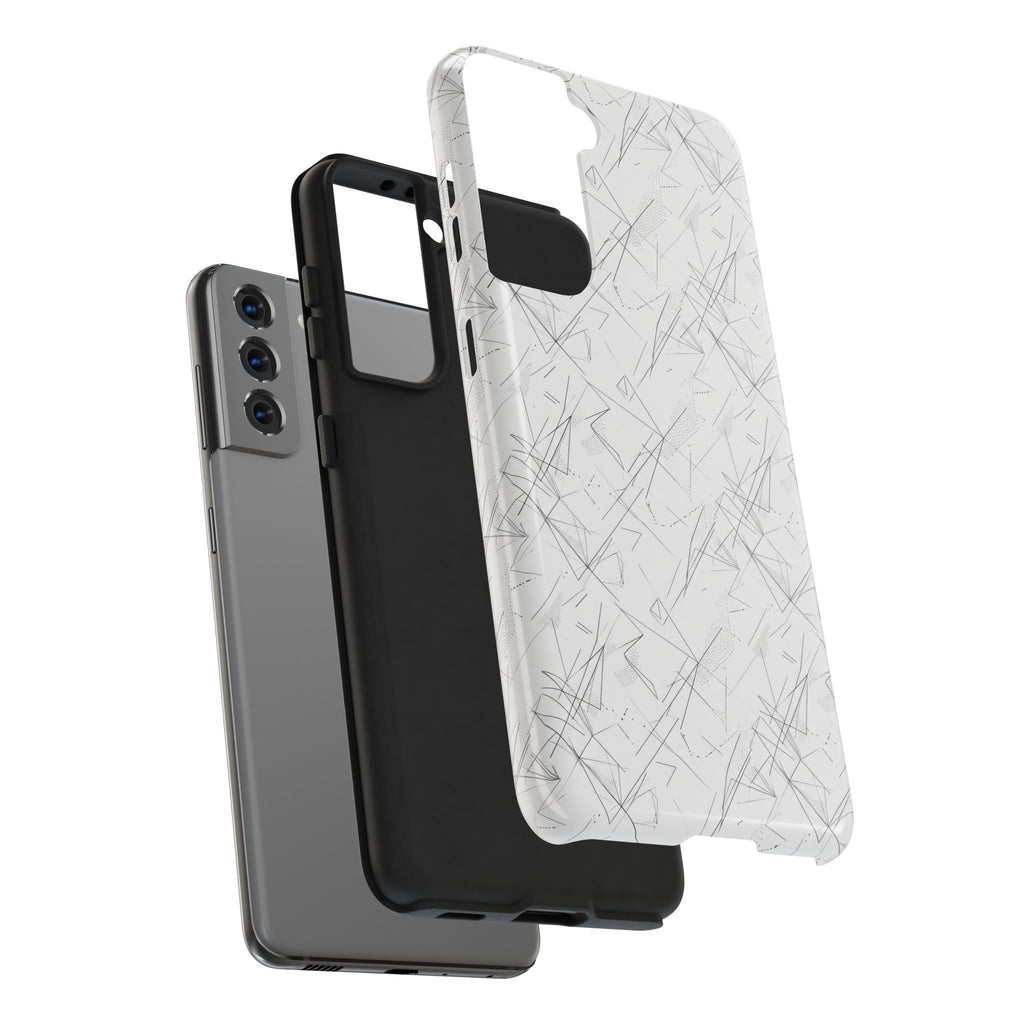 Marble Scratch Pattern Tough Phone Case — Protective iPhone Cover