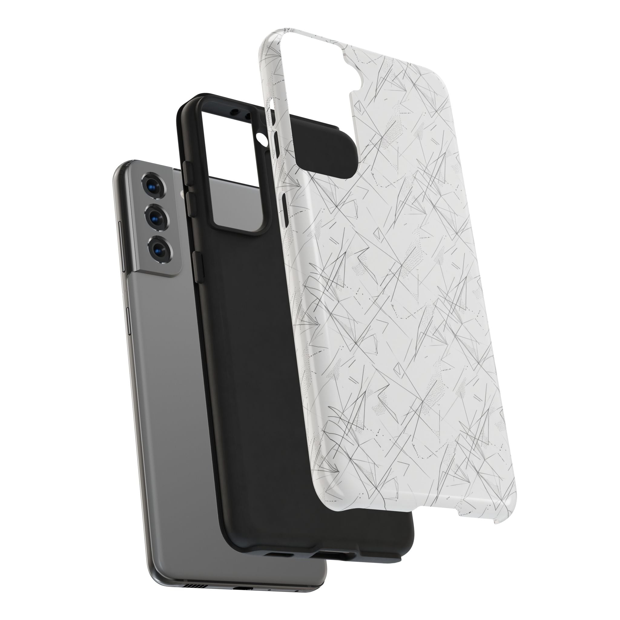 Marble Scratch Pattern Tough Phone Case — Protective iPhone Cover