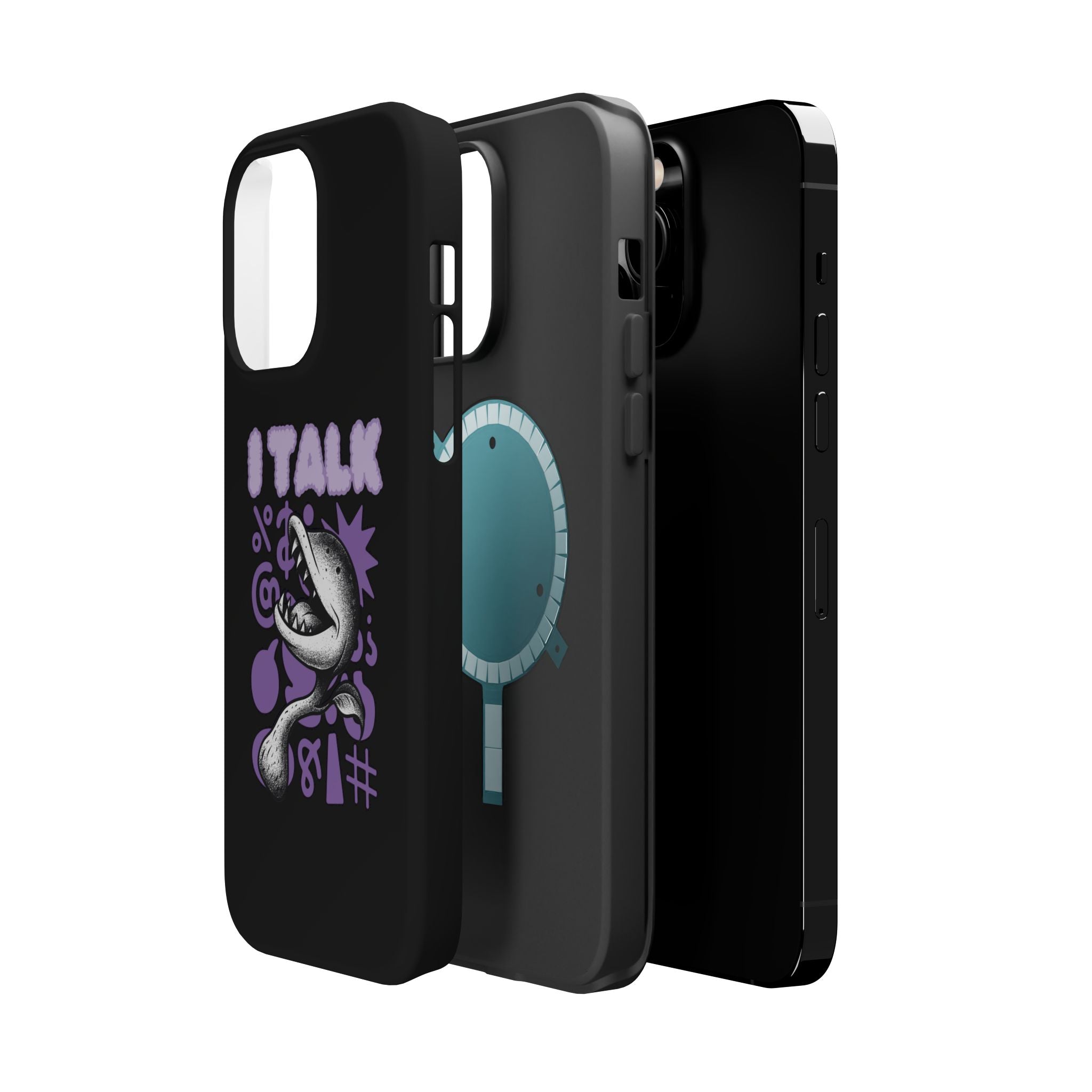Phone Case — "I TALK" Graphic Magnetic Impact-Resistant Case