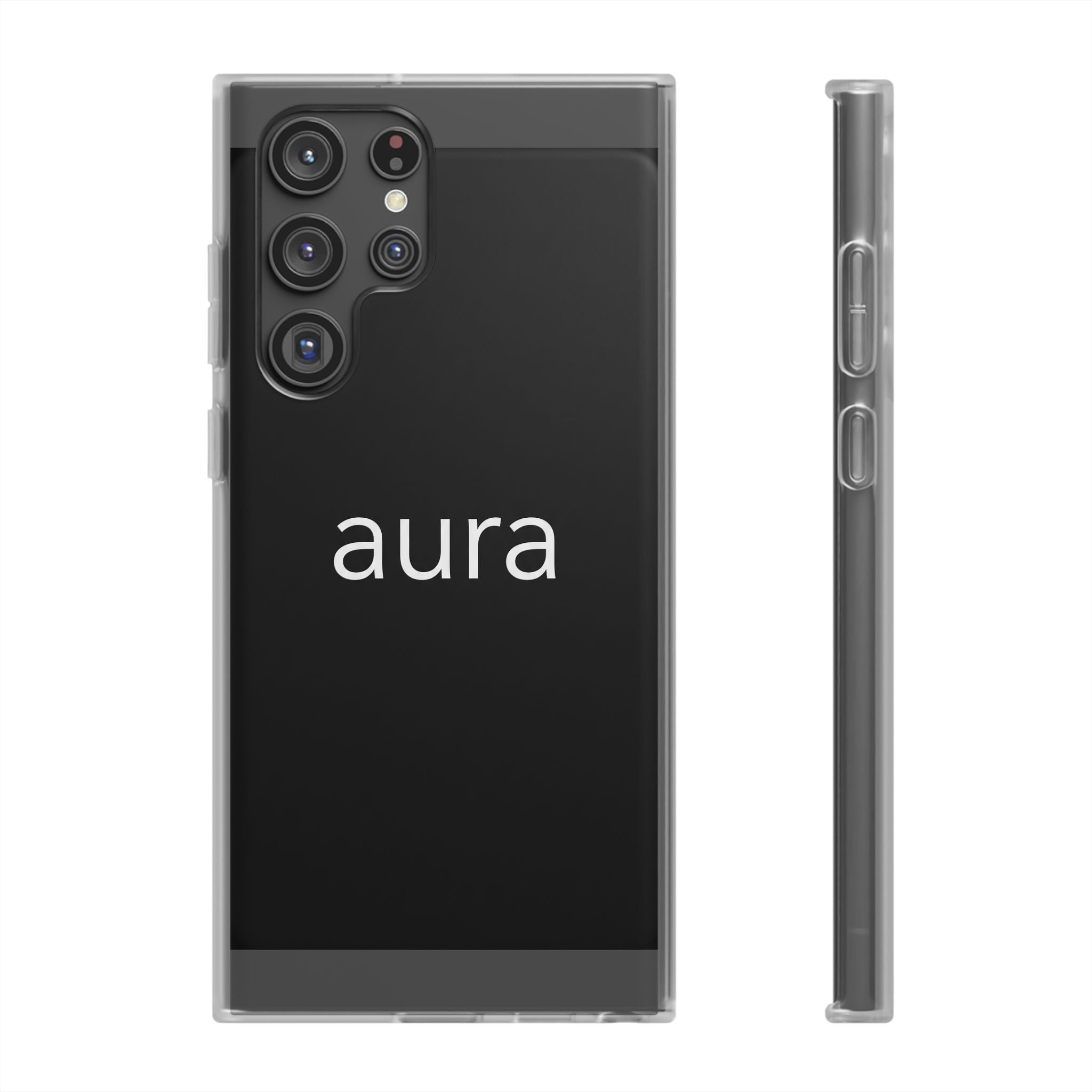 Aura Black Minimalist Phone Case