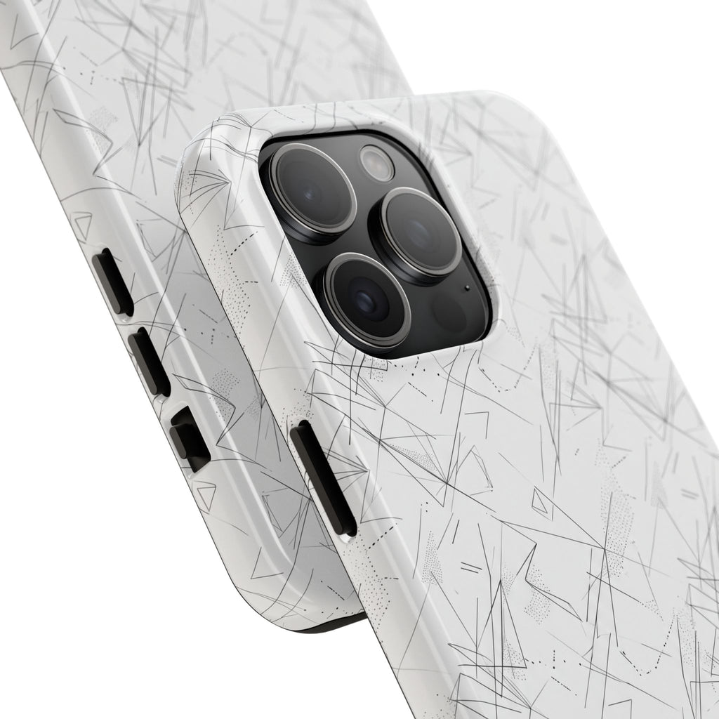 Marble Scratch Pattern Tough Phone Case — Protective iPhone Cover