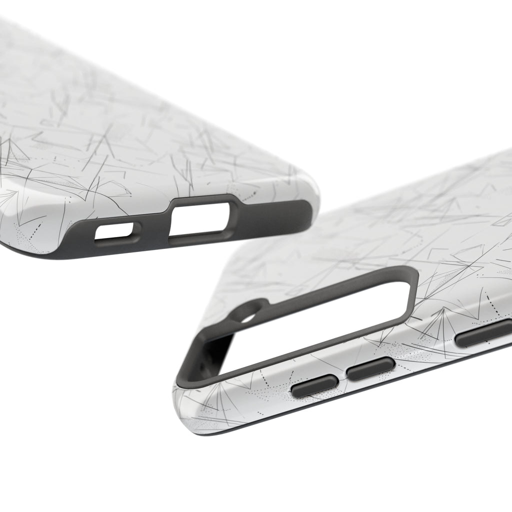 Marble Scratch Pattern Tough Phone Case — Protective iPhone Cover