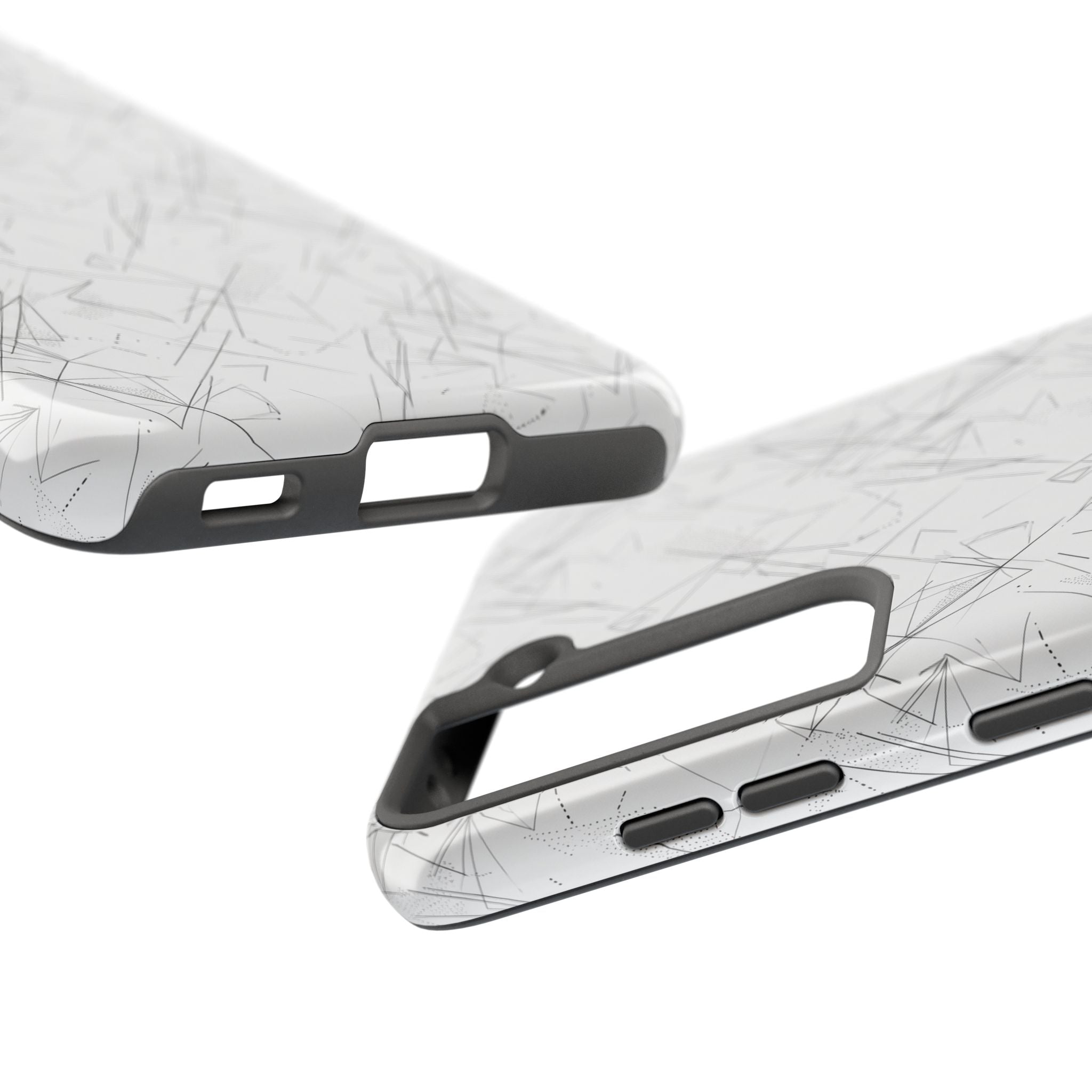 Marble Scratch Pattern Tough Phone Case — Protective iPhone Cover