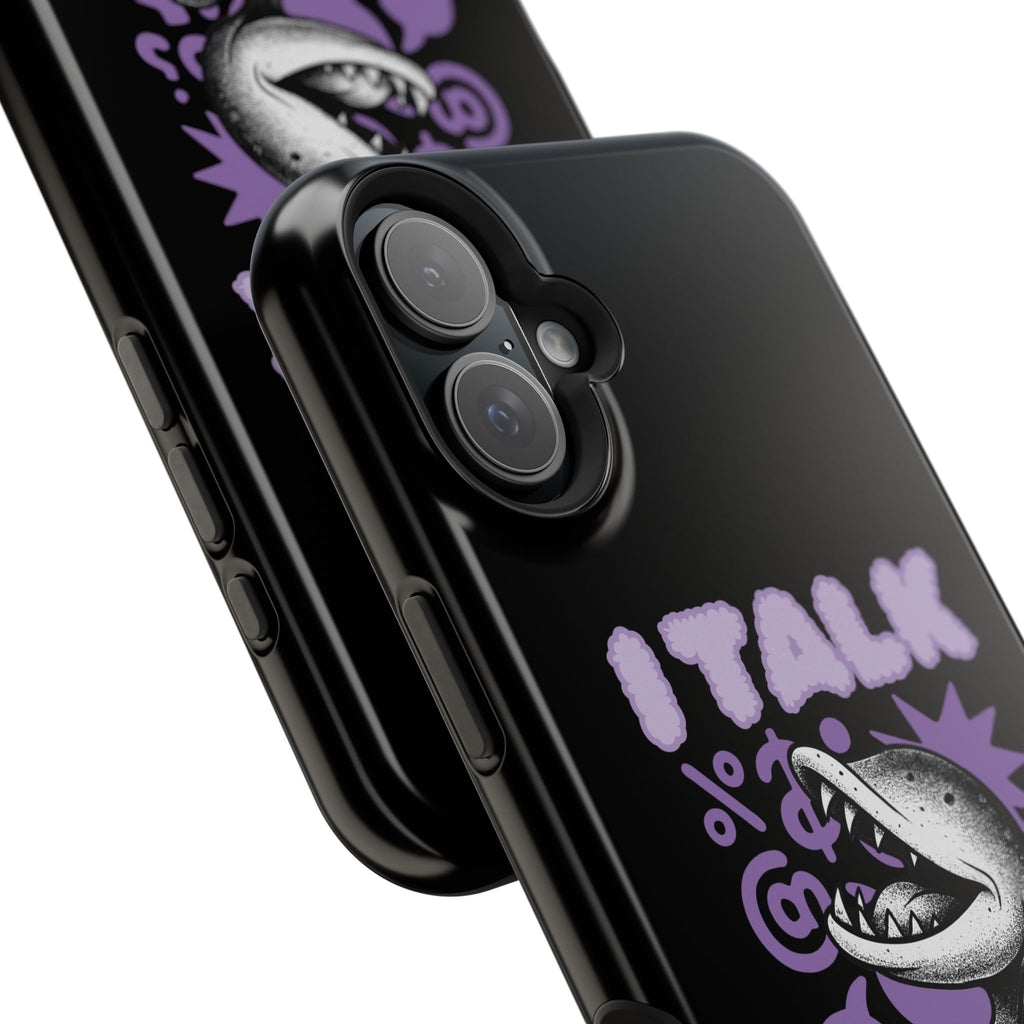 Phone Case — "I TALK" Graphic Magnetic Impact-Resistant Case