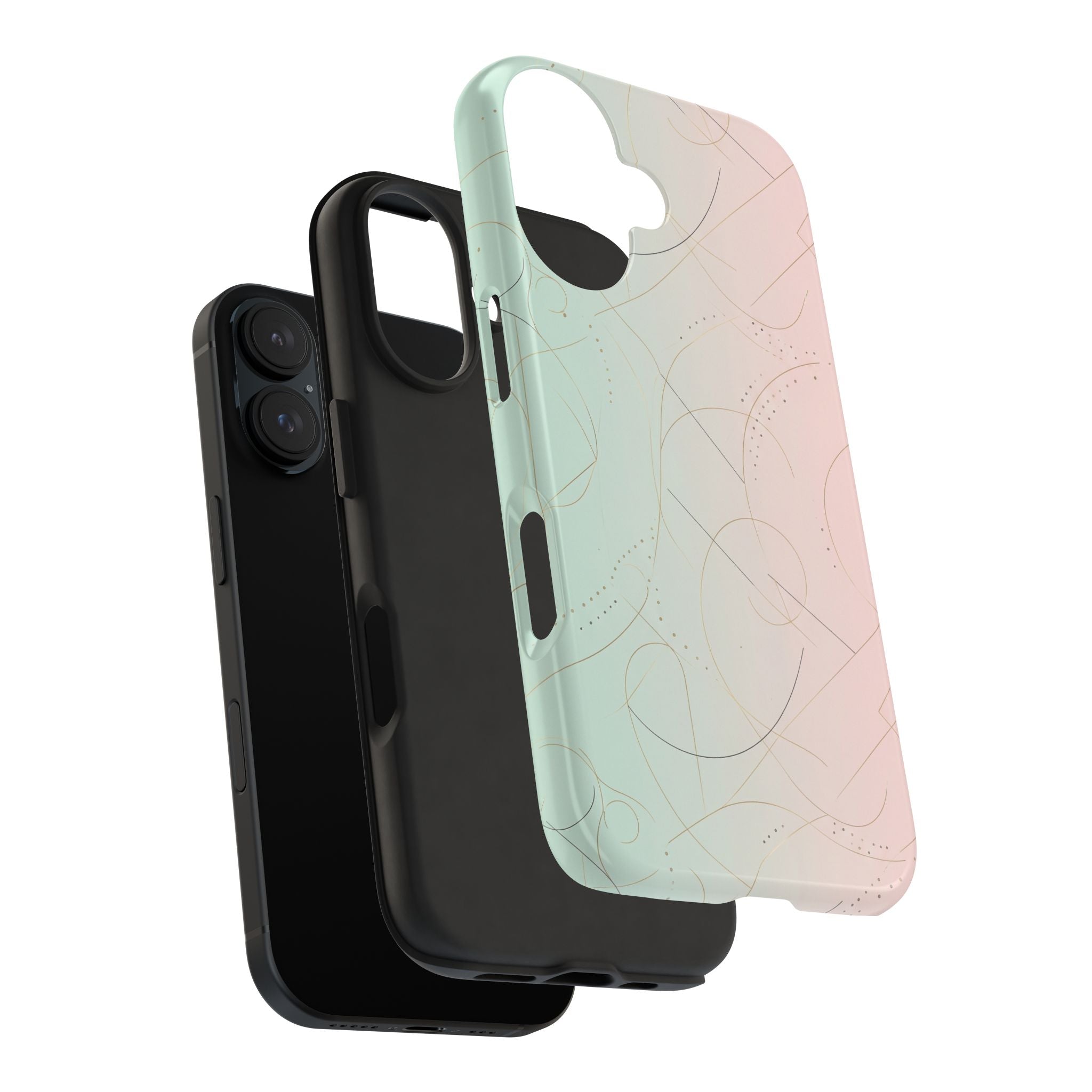 Pastel Swirl Tough Phone Case — Protective Gradient Phone Cover