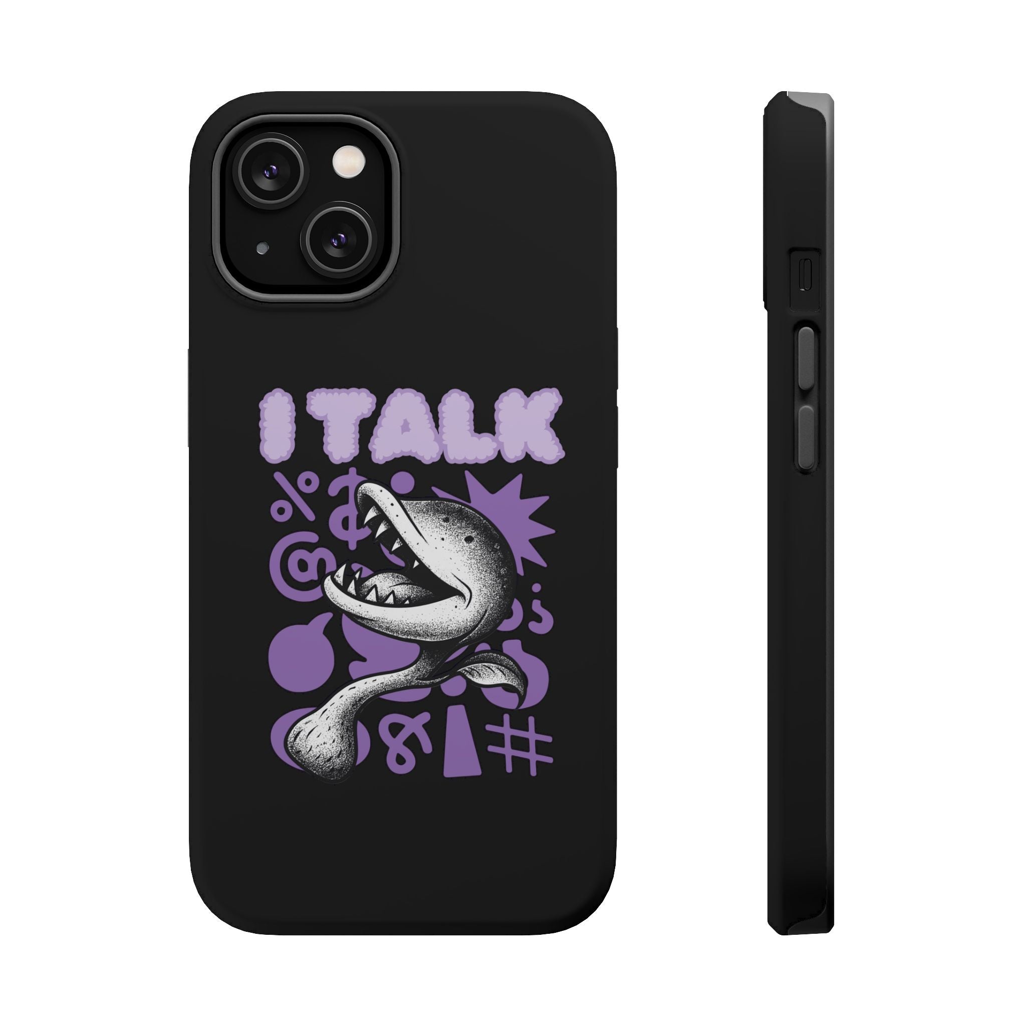 Phone Case — "I TALK" Graphic Magnetic Impact-Resistant Case