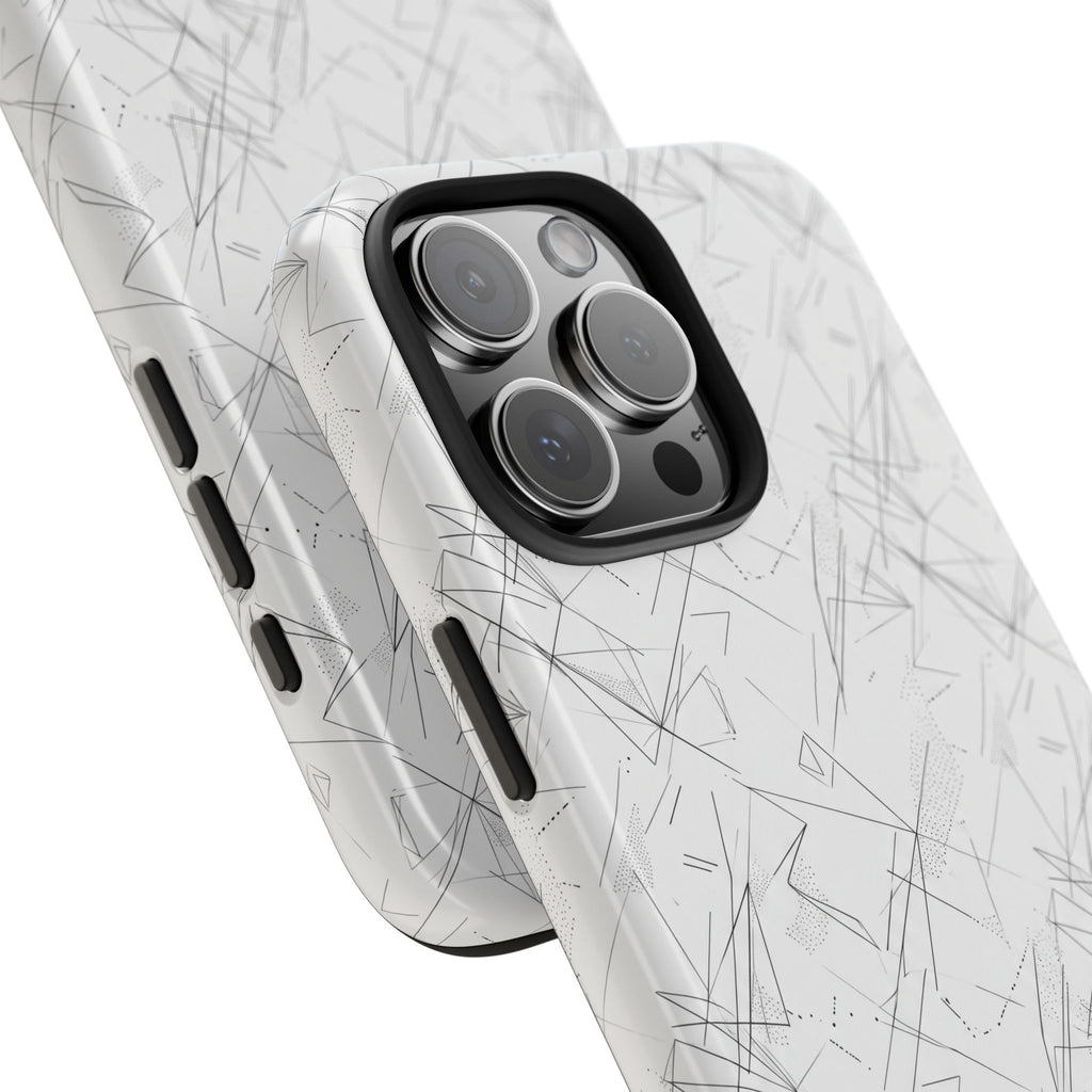 Marble Scratch Pattern Tough Phone Case — Protective iPhone Cover
