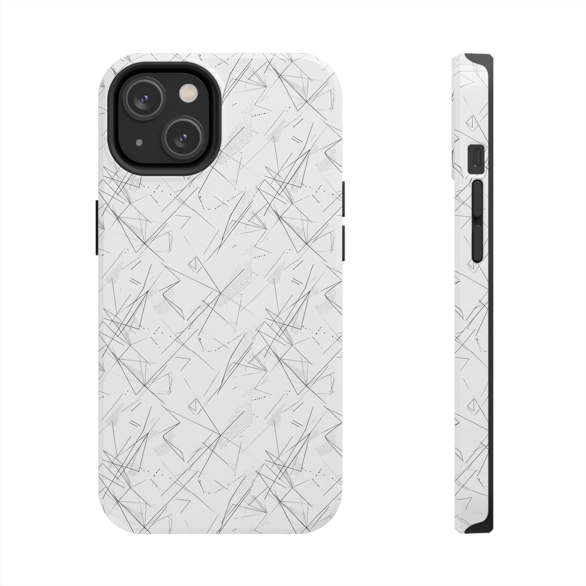 Marble Scratch Pattern Tough Phone Case — Protective iPhone Cover