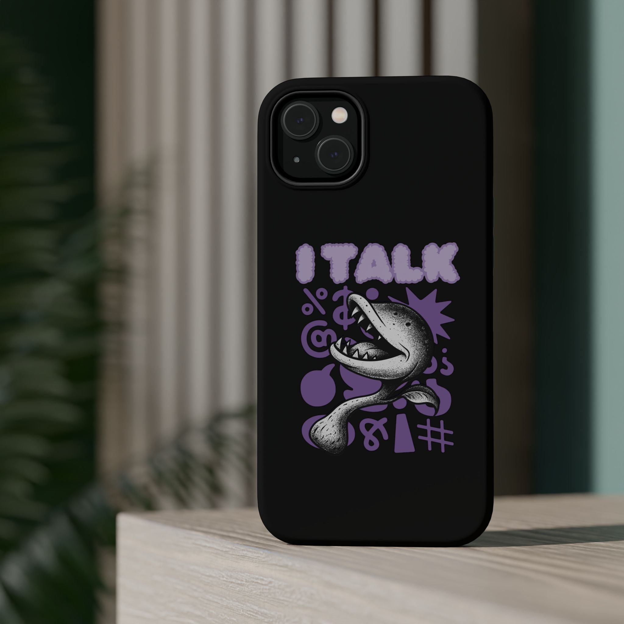 Phone Case — "I TALK" Graphic Magnetic Impact-Resistant Case