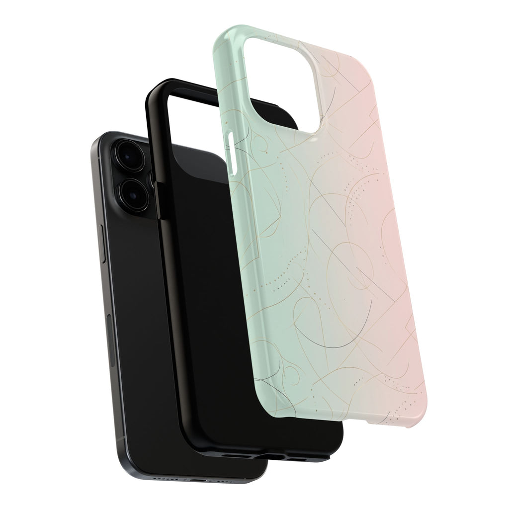 Pastel Swirl Tough Phone Case — Protective Gradient Phone Cover