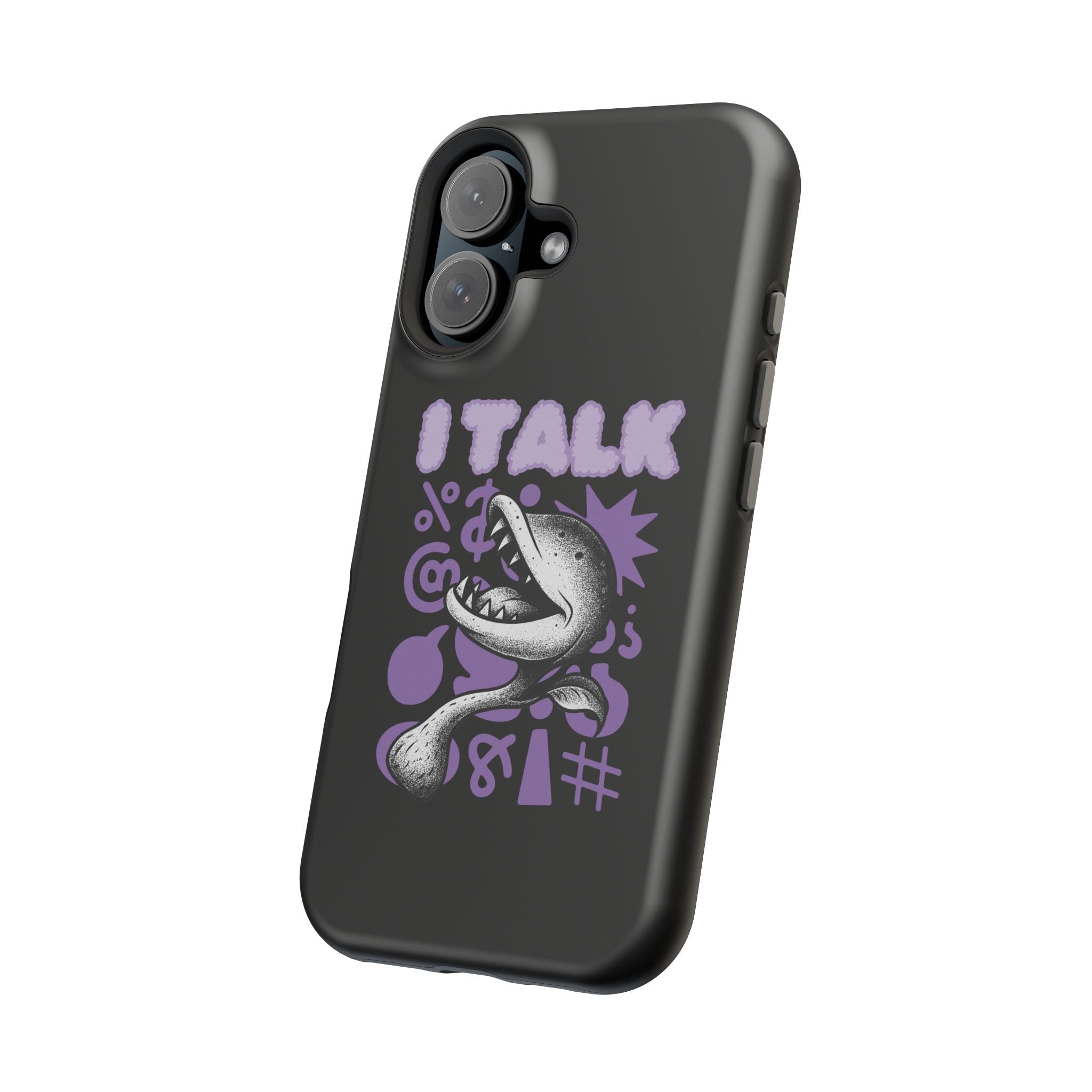 Phone Case — "I TALK" Graphic Magnetic Impact-Resistant Case