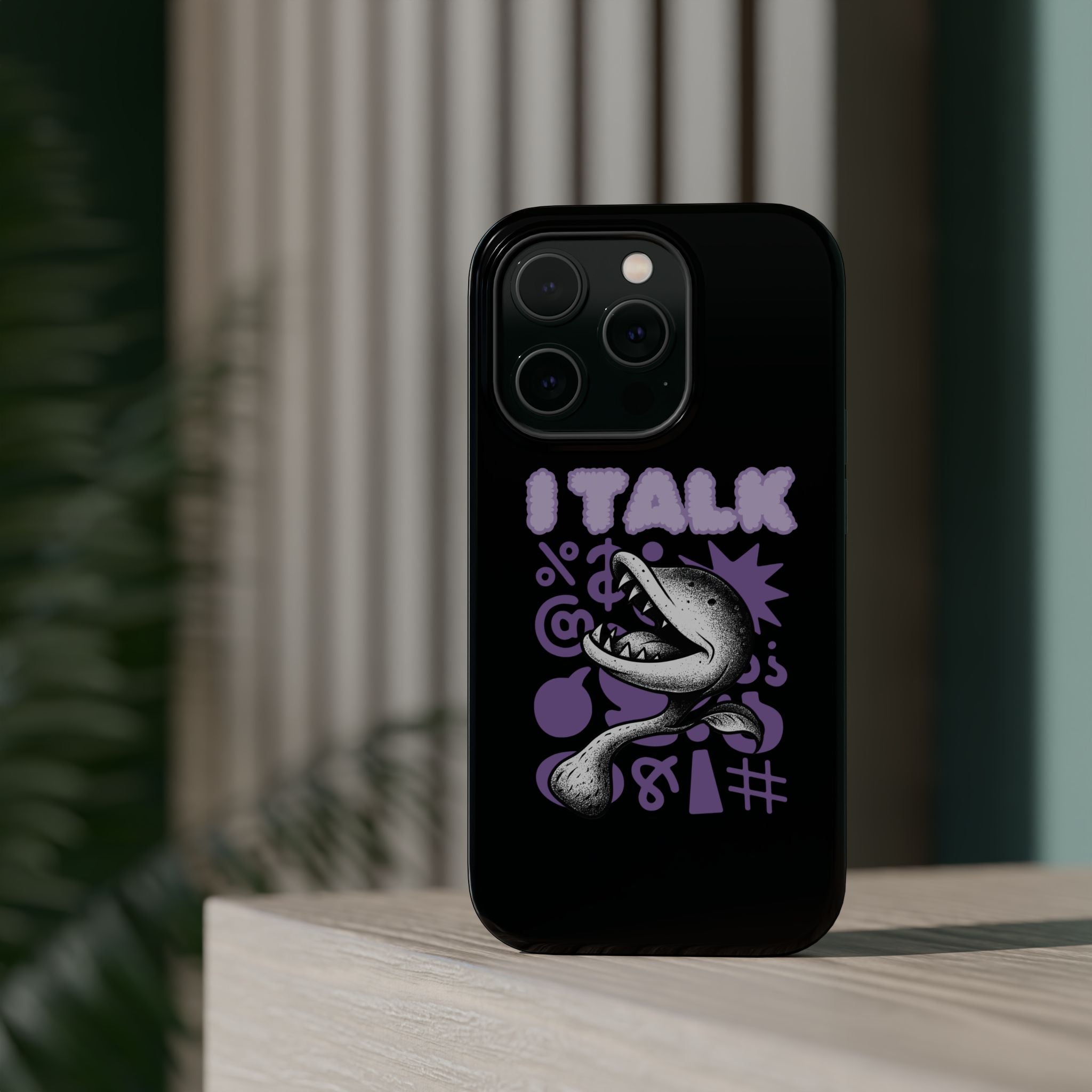 Phone Case — "I TALK" Graphic Magnetic Impact-Resistant Case