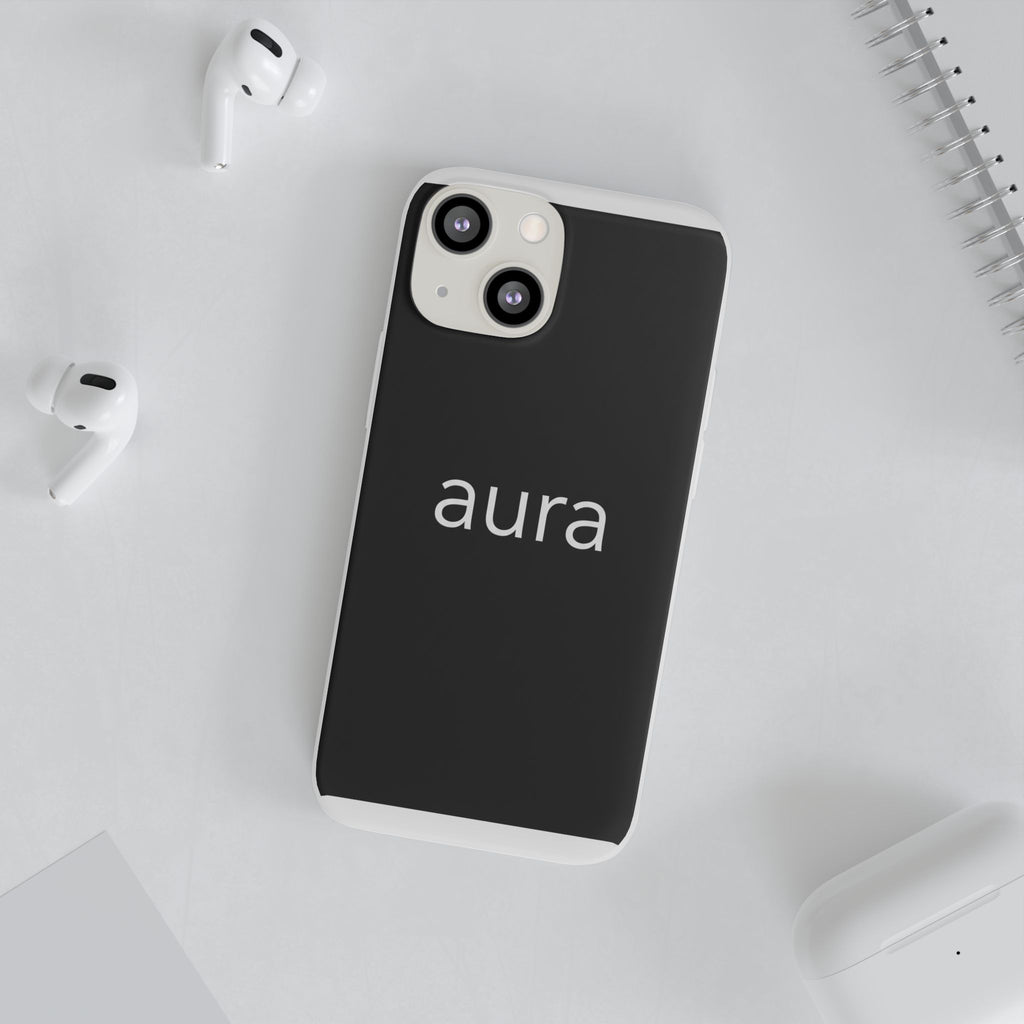 Aura Black Minimalist Phone Case