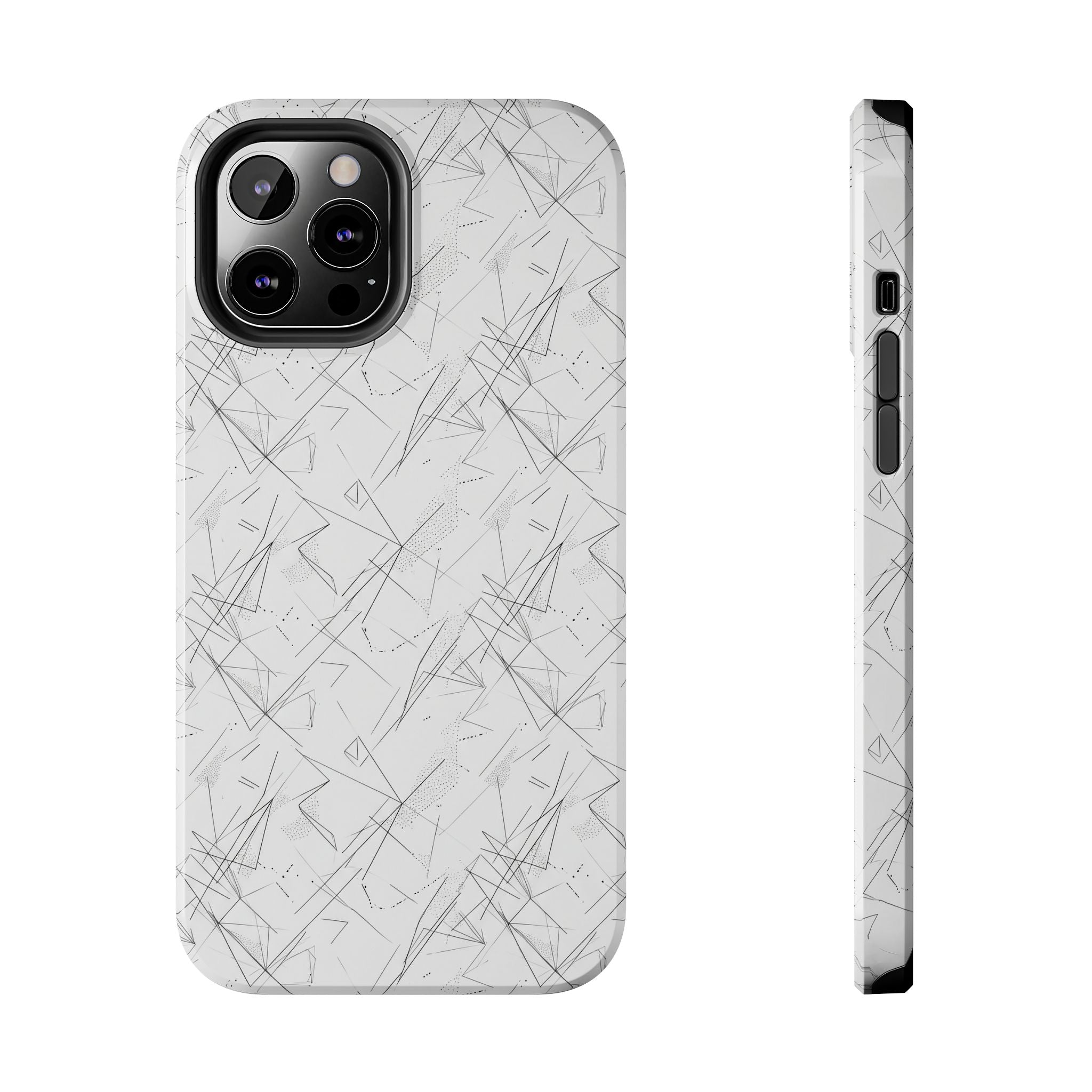 Marble Scratch Pattern Tough Phone Case — Protective iPhone Cover