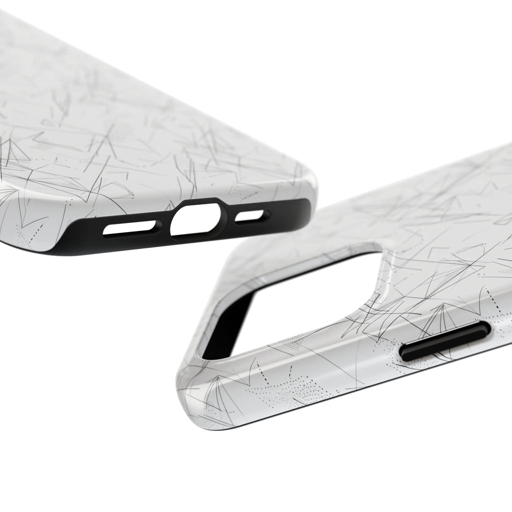 Marble Scratch Pattern Tough Phone Case — Protective iPhone Cover