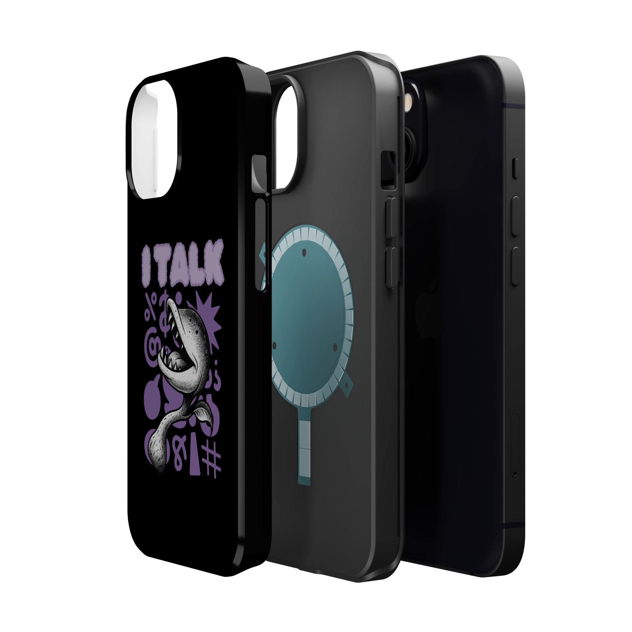 Phone Case — "I TALK" Graphic Magnetic Impact-Resistant Case