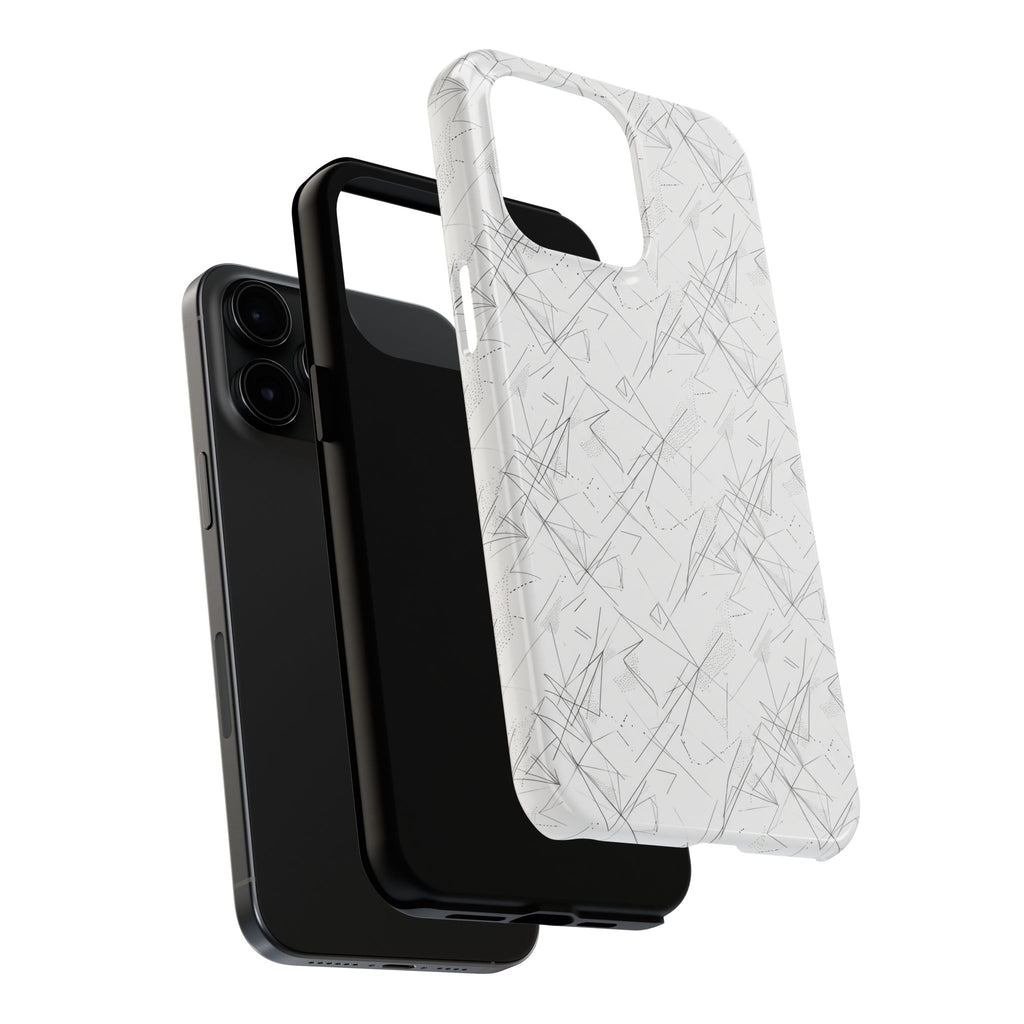 Marble Scratch Pattern Tough Phone Case — Protective iPhone Cover