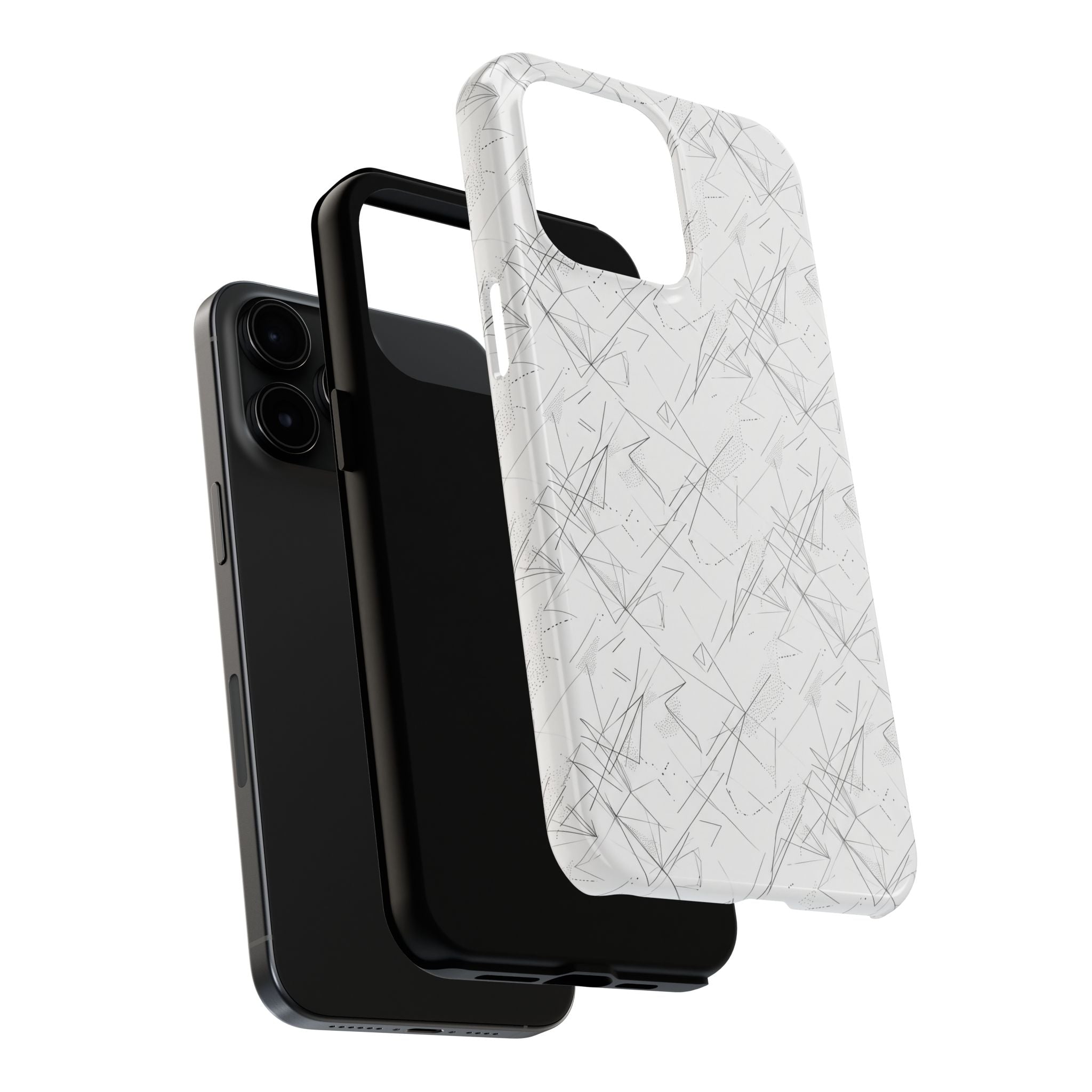 Marble Scratch Pattern Tough Phone Case — Protective iPhone Cover