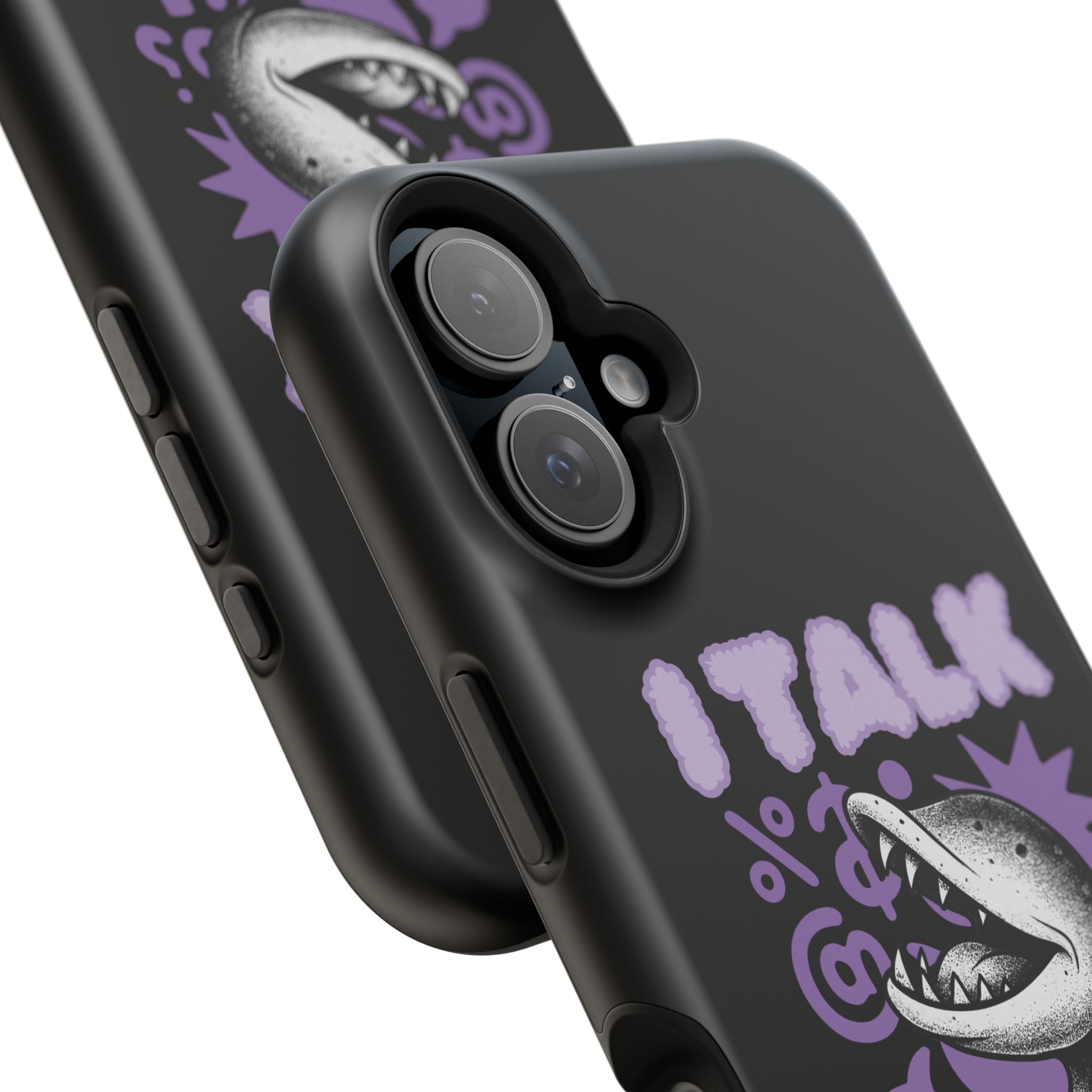 Phone Case — "I TALK" Graphic Magnetic Impact-Resistant Case
