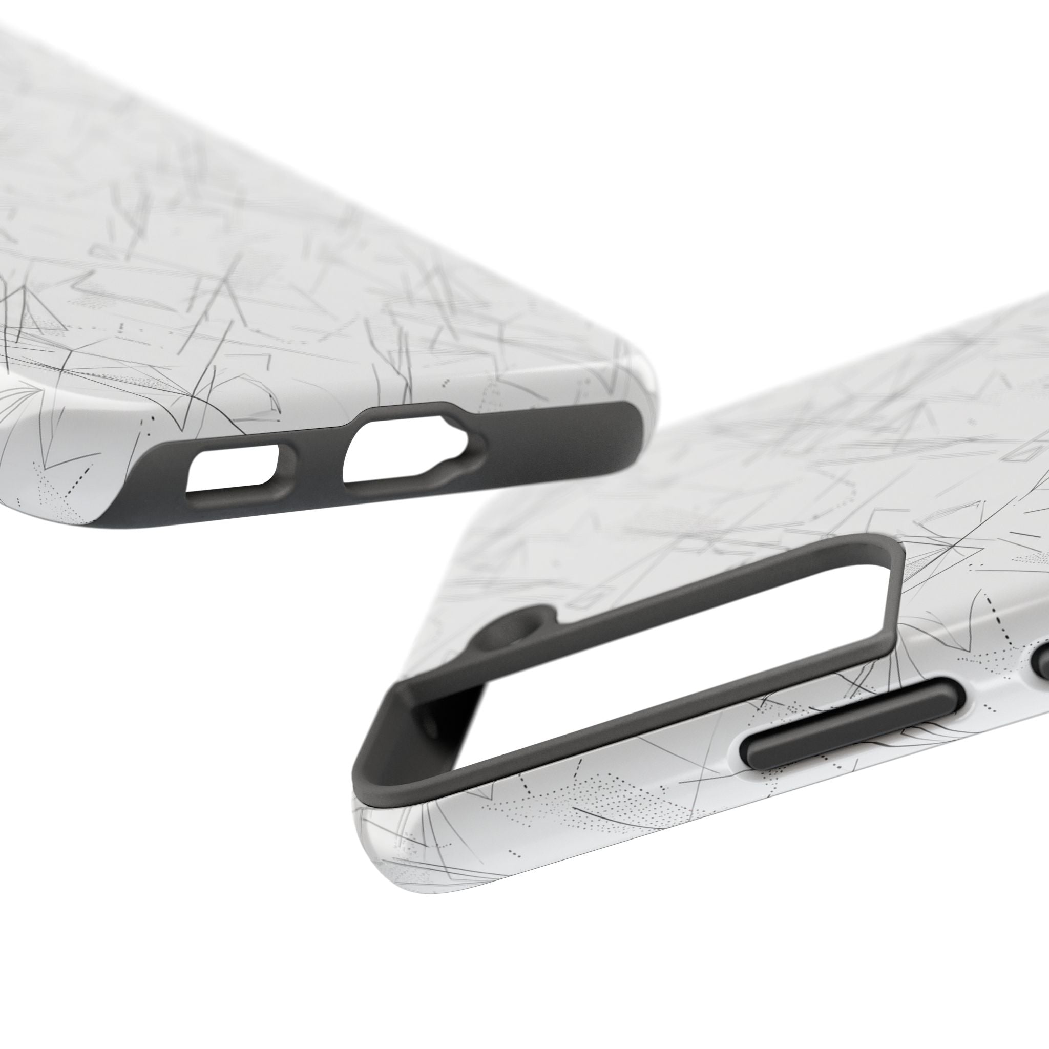 Marble Scratch Pattern Tough Phone Case — Protective iPhone Cover