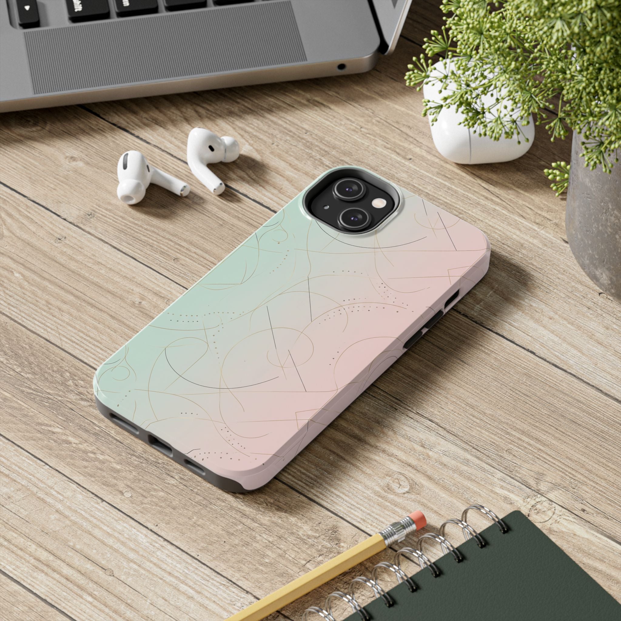 Pastel Swirl Tough Phone Case — Protective Gradient Phone Cover