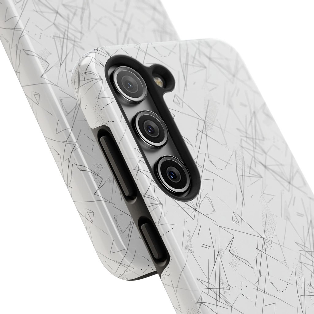 Marble Scratch Pattern Tough Phone Case — Protective iPhone Cover