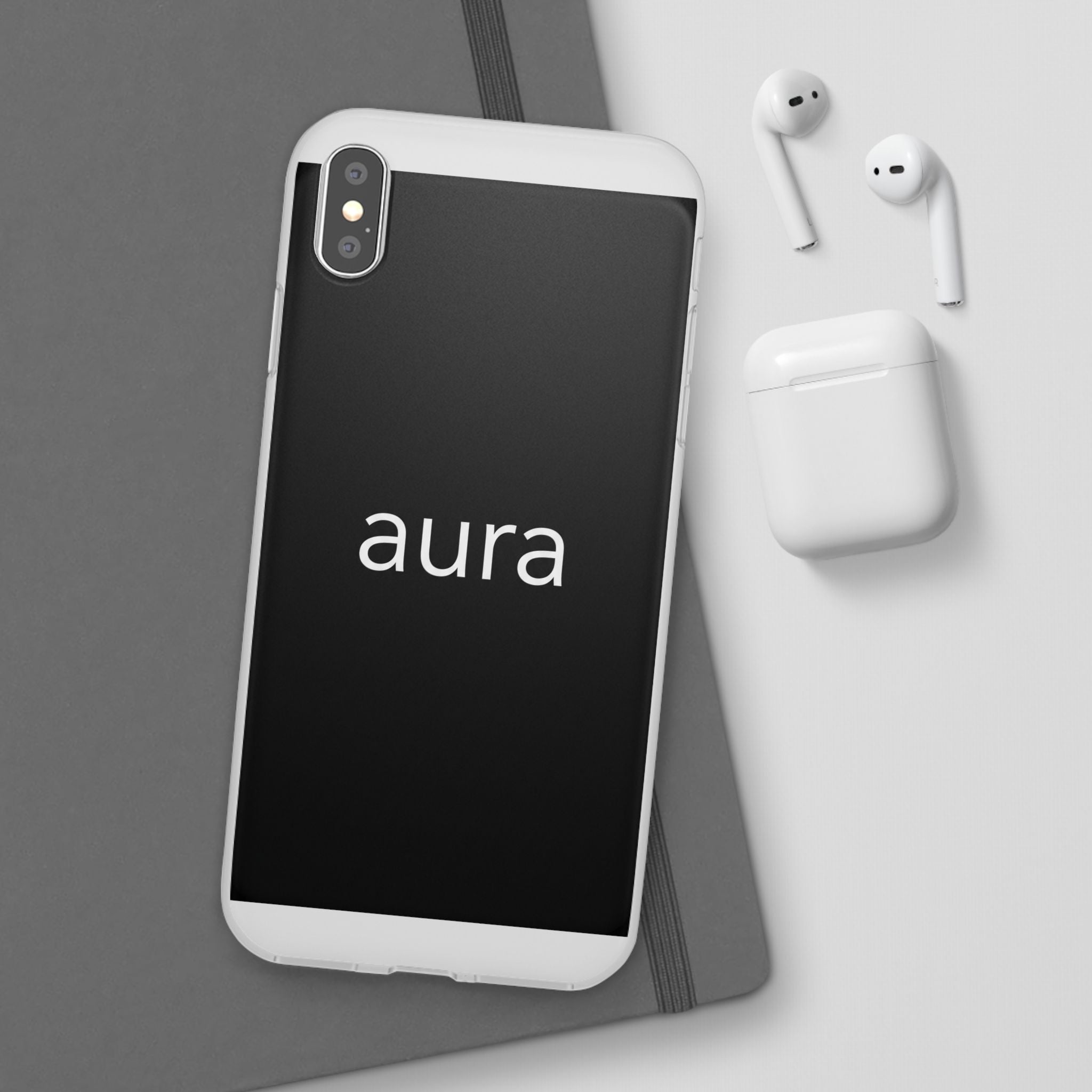 Aura Black Minimalist Phone Case