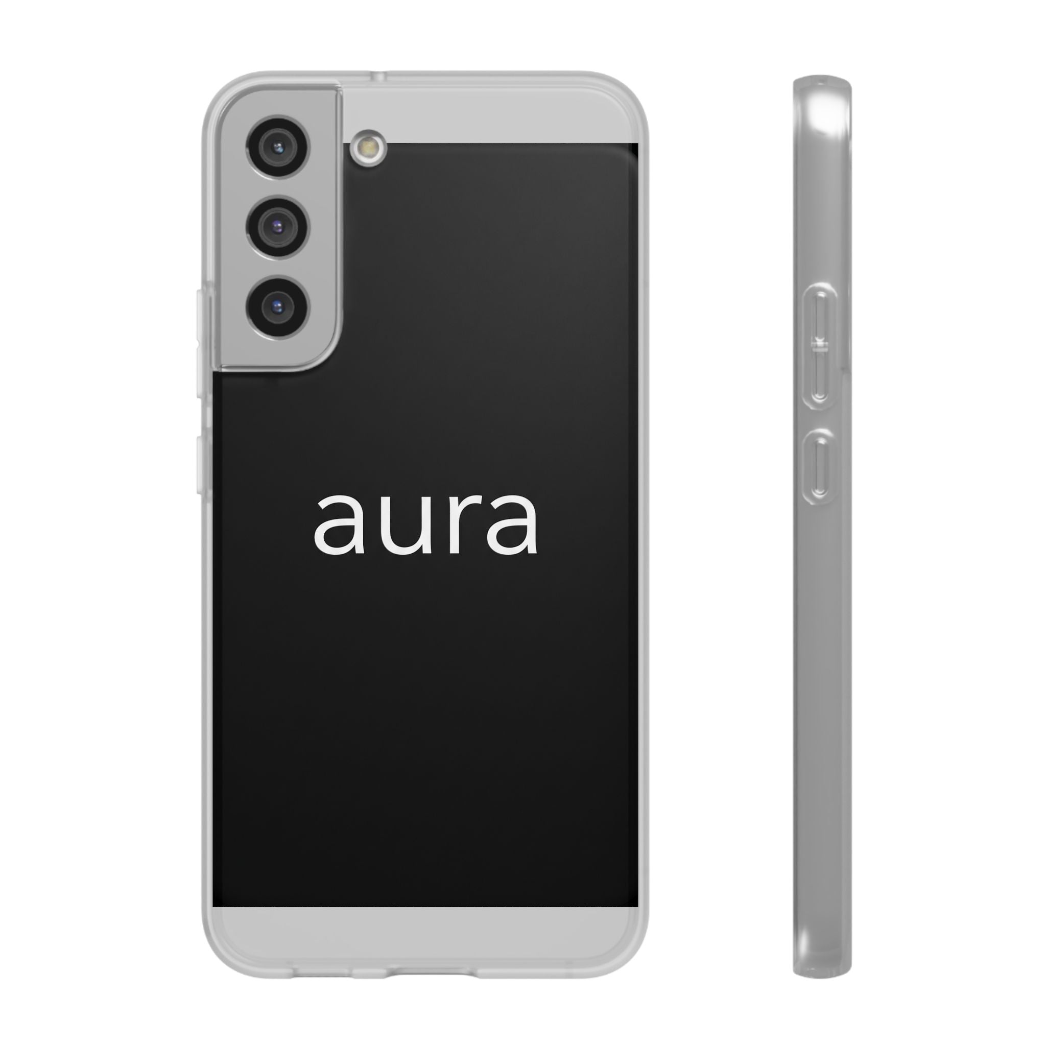 Aura Black Minimalist Phone Case