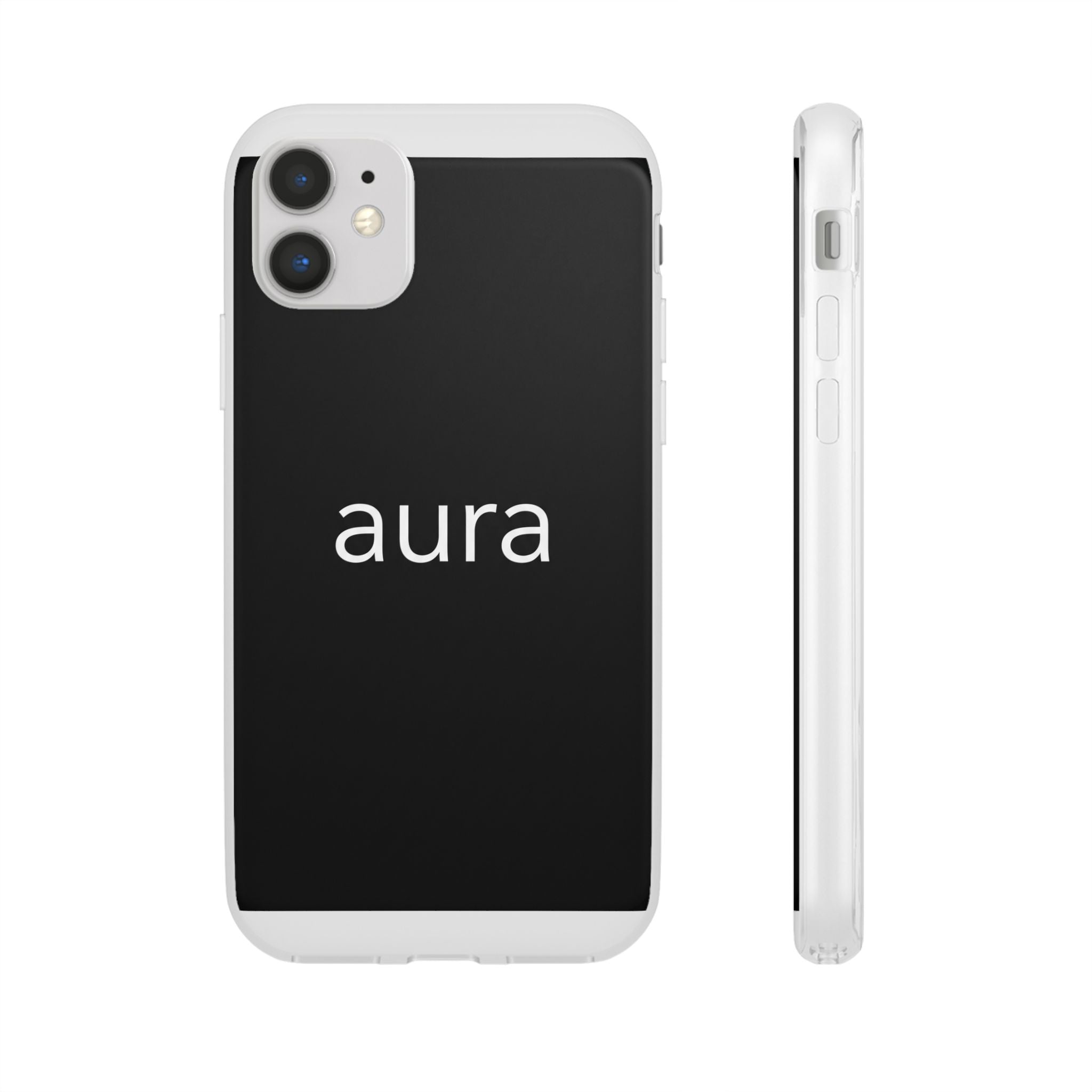 Aura Black Minimalist Phone Case