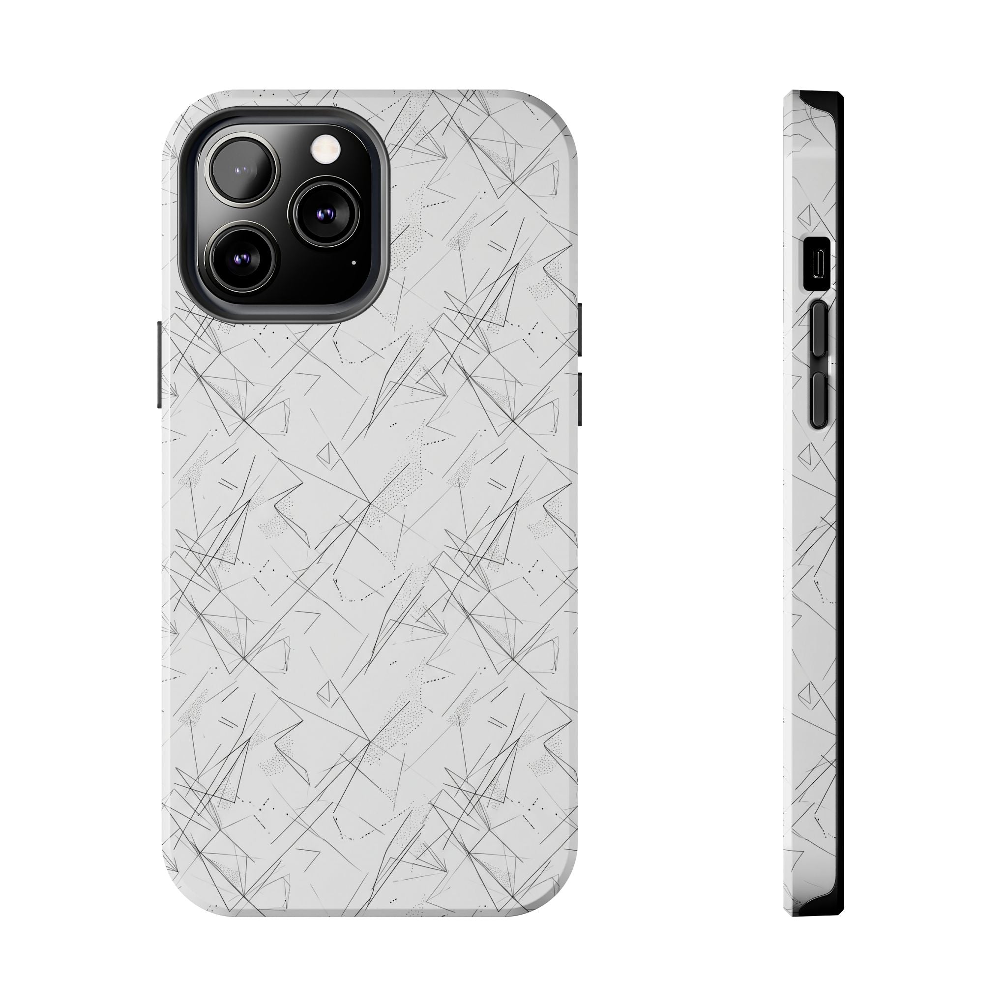 Marble Scratch Pattern Tough Phone Case — Protective iPhone Cover