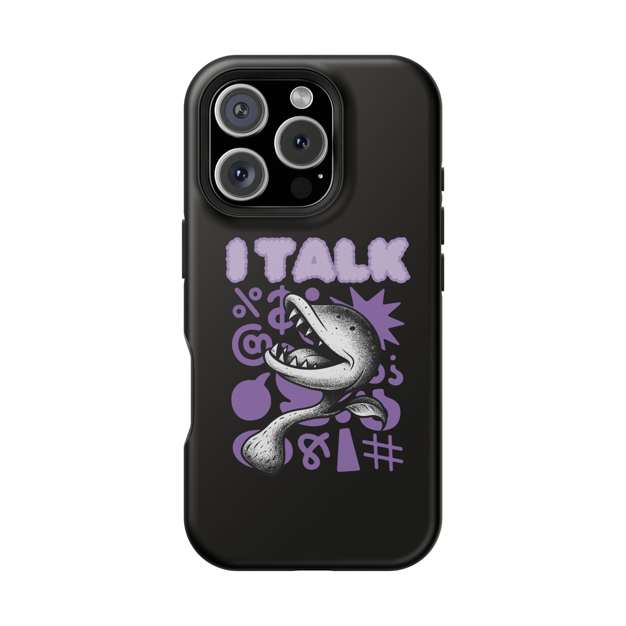 Phone Case — "I TALK" Graphic Magnetic Impact-Resistant Case