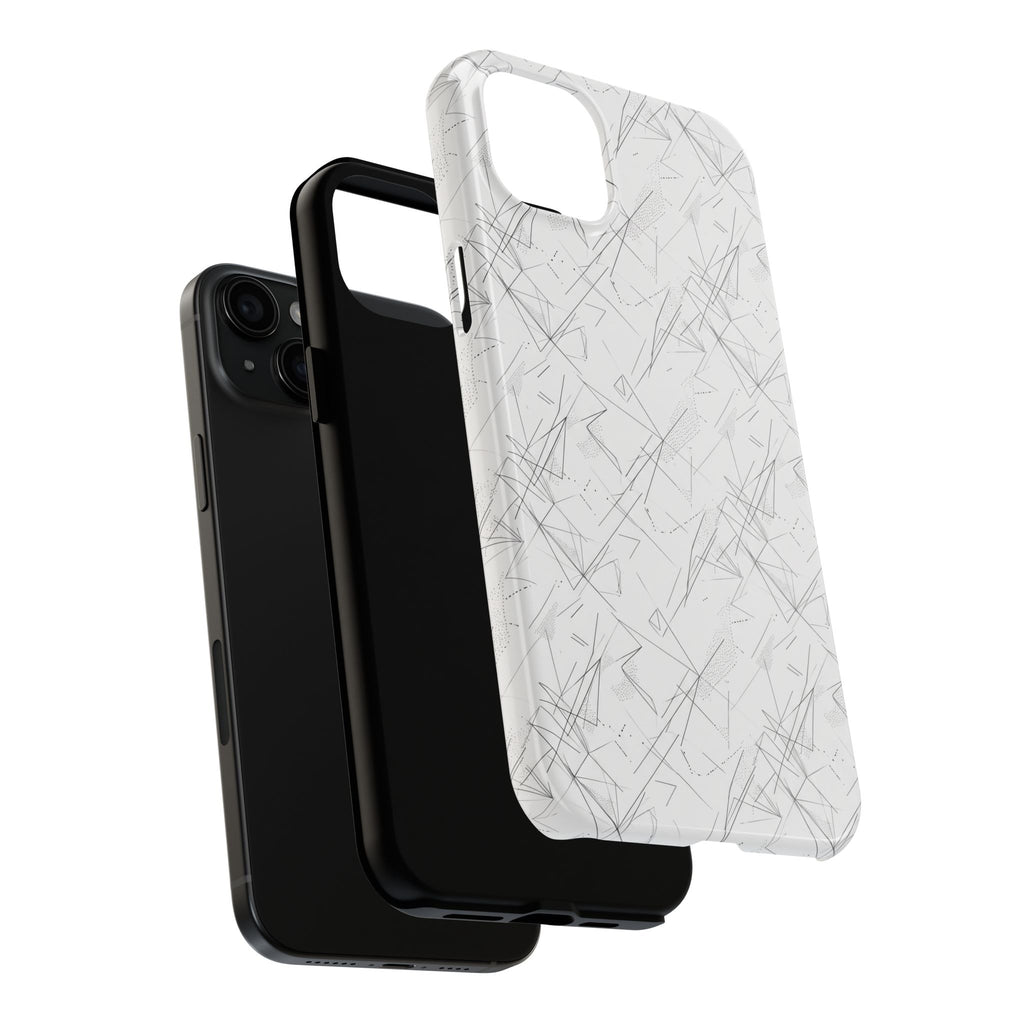 Marble Scratch Pattern Tough Phone Case — Protective iPhone Cover