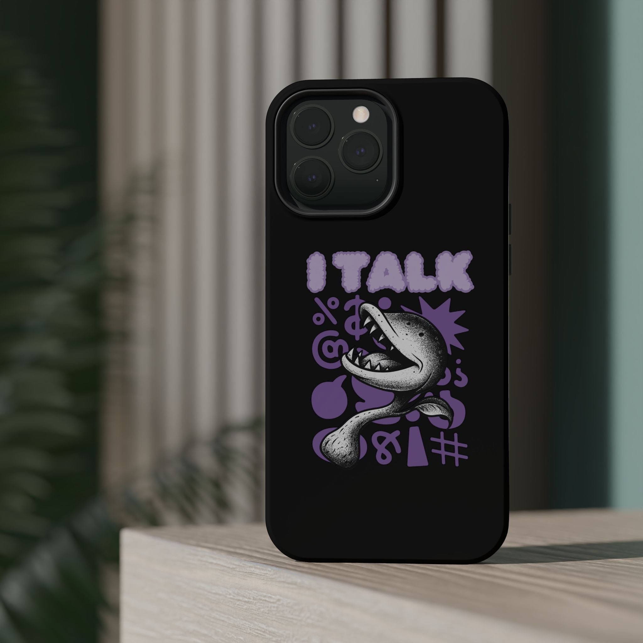 Phone Case — "I TALK" Graphic Magnetic Impact-Resistant Case