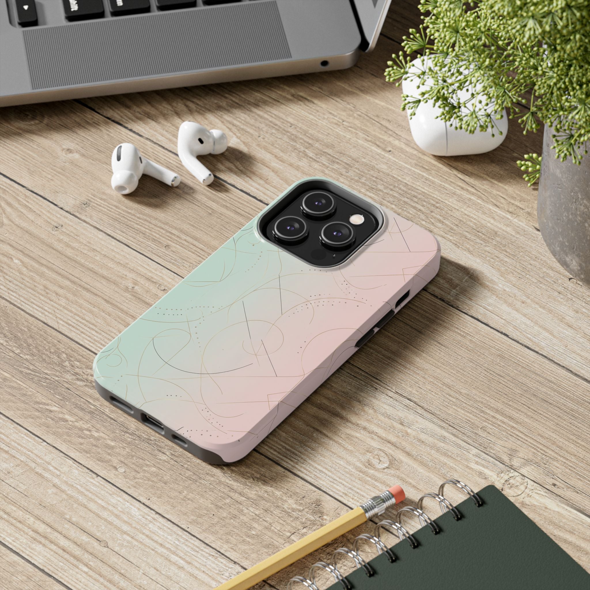 Pastel Swirl Tough Phone Case — Protective Gradient Phone Cover
