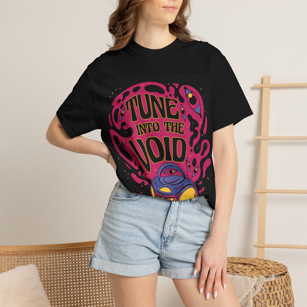 T-Shirt — "Tune Into The Void" Psychedelic Space Graphic Tee