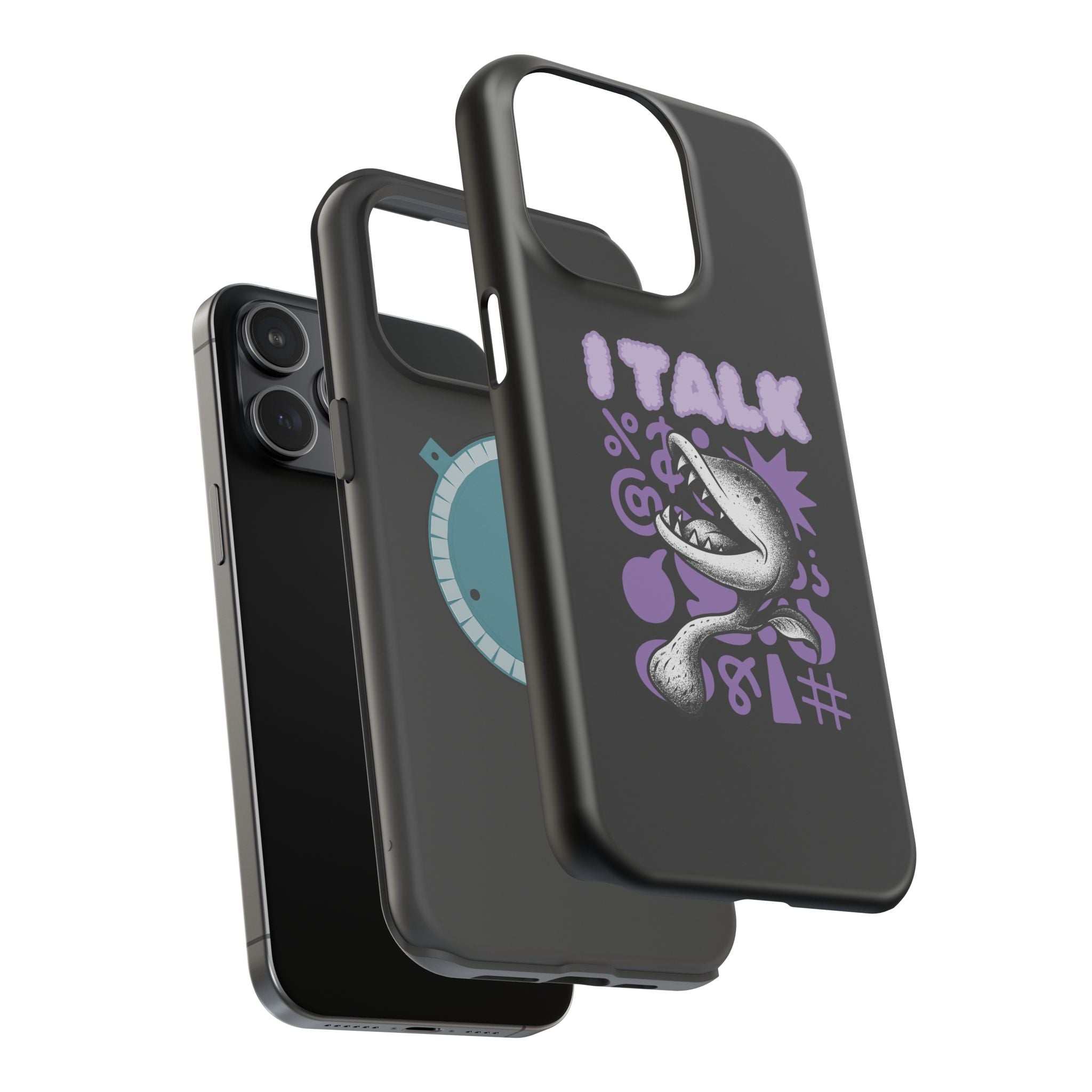 Phone Case — "I TALK" Graphic Magnetic Impact-Resistant Case