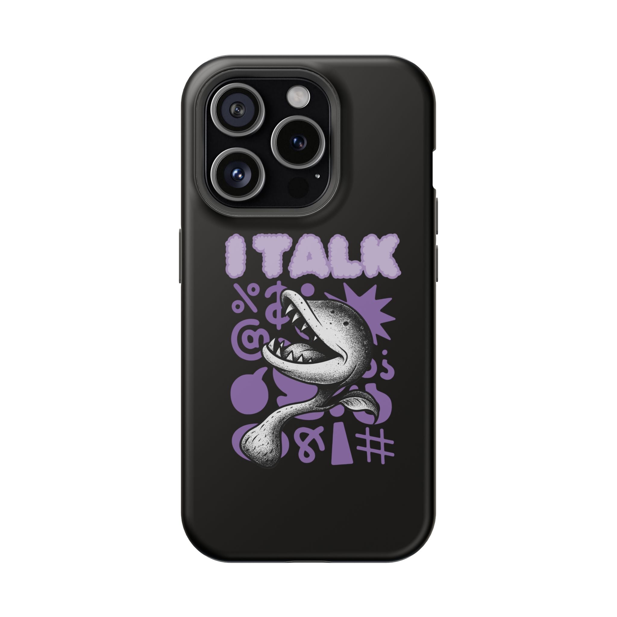 Phone Case — "I TALK" Graphic Magnetic Impact-Resistant Case
