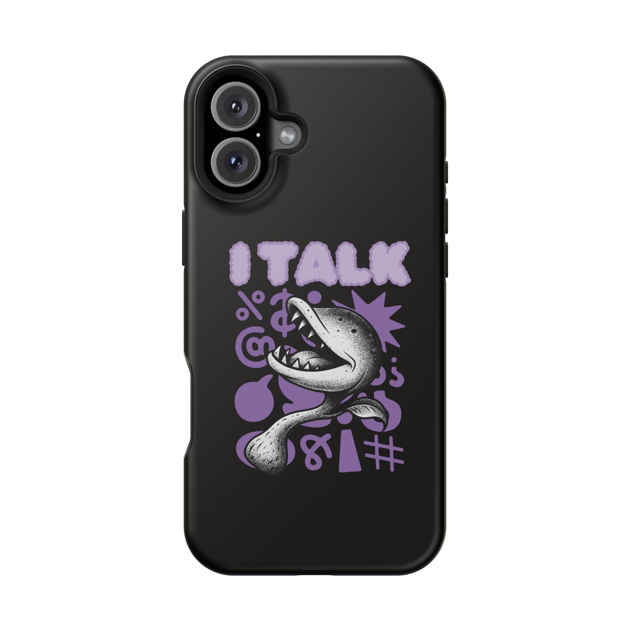 Phone Case — "I TALK" Graphic Magnetic Impact-Resistant Case
