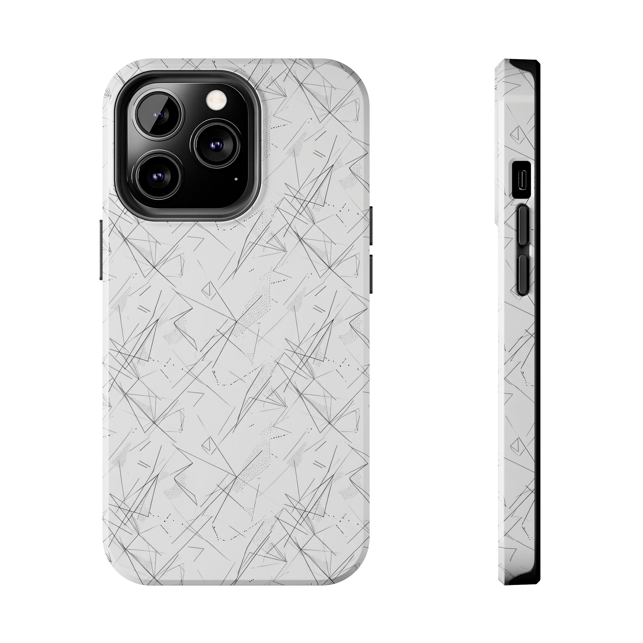 Marble Scratch Pattern Tough Phone Case — Protective iPhone Cover