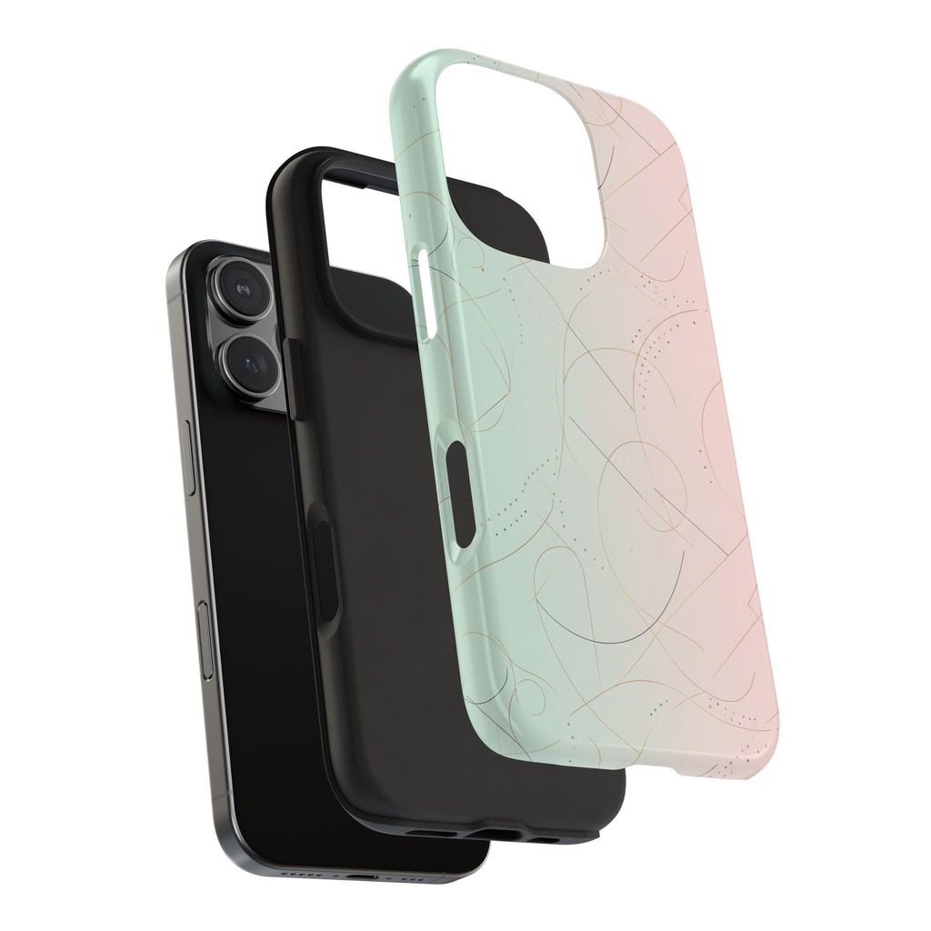 Pastel Swirl Tough Phone Case — Protective Gradient Phone Cover