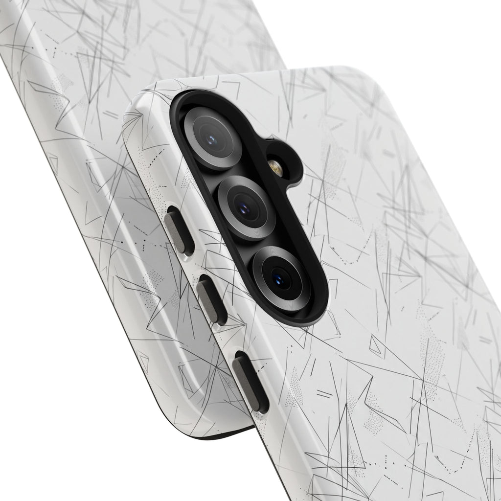 Marble Scratch Pattern Tough Phone Case — Protective iPhone Cover