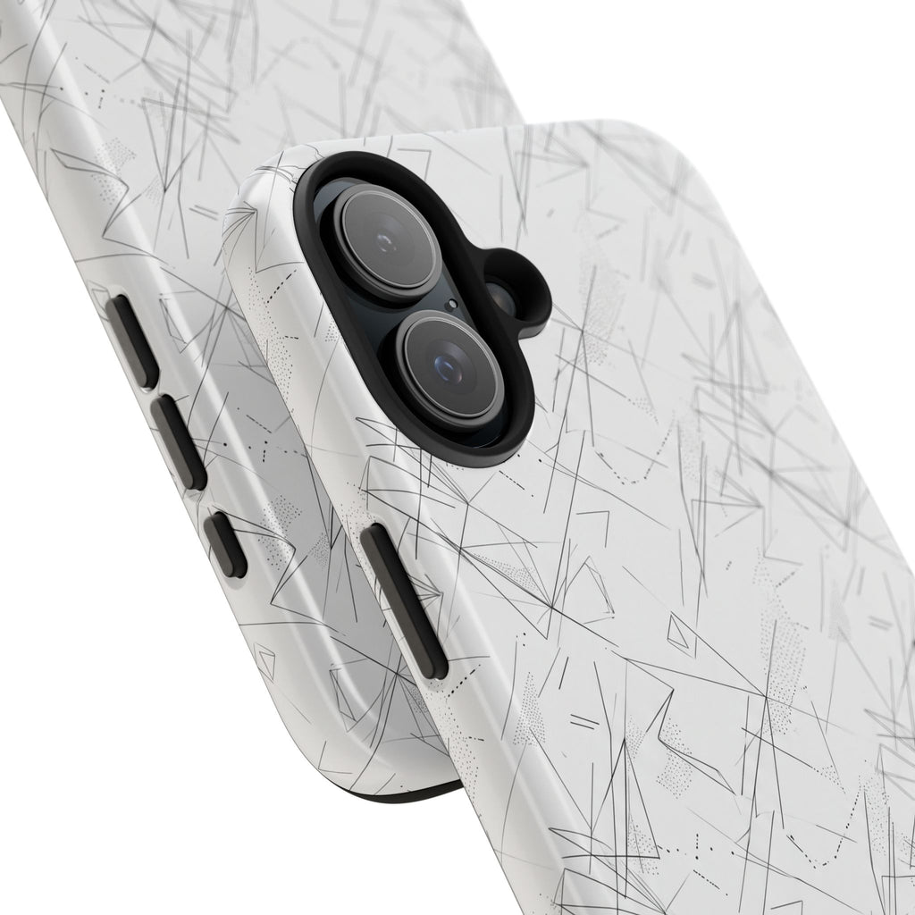 Marble Scratch Pattern Tough Phone Case — Protective iPhone Cover