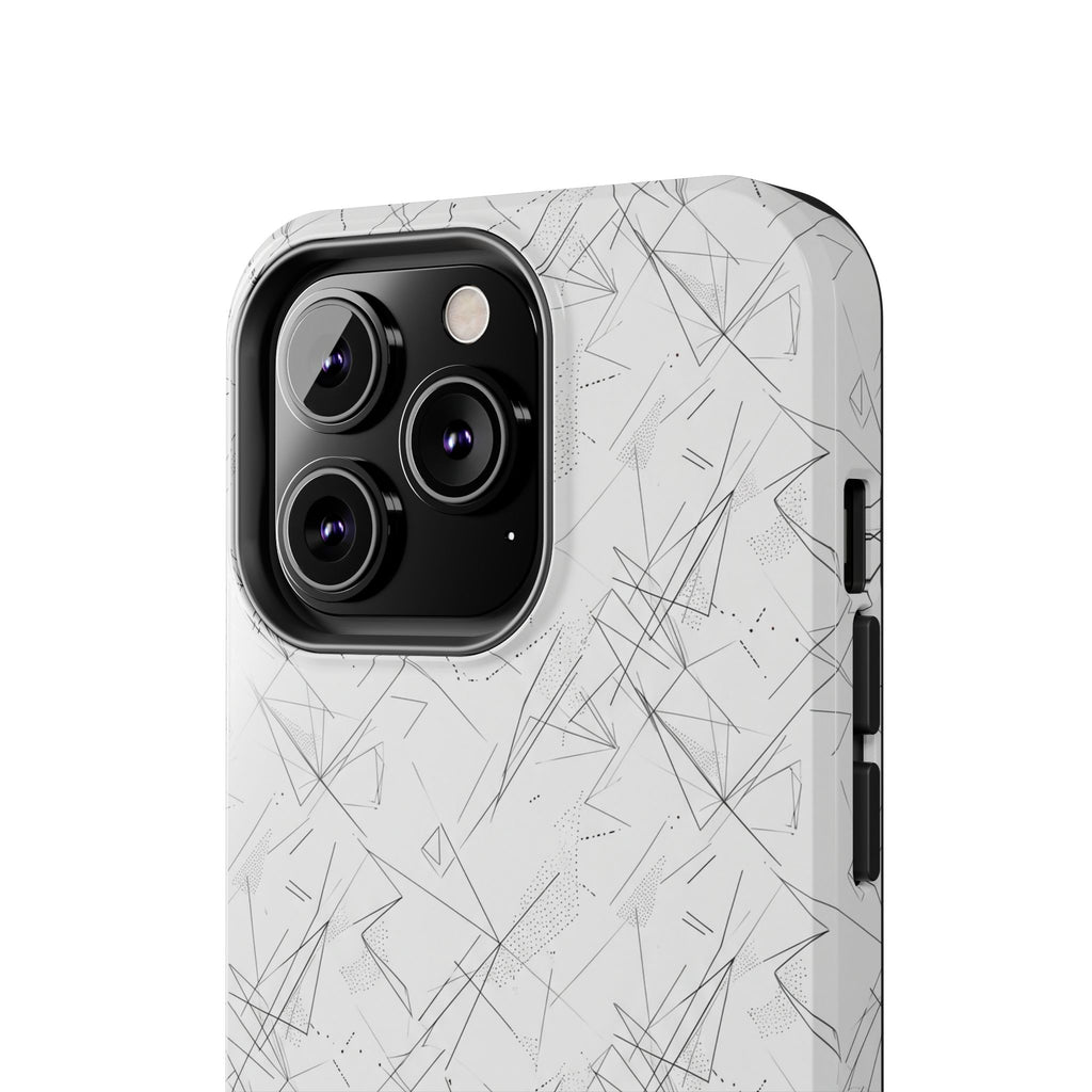 Marble Scratch Pattern Tough Phone Case — Protective iPhone Cover