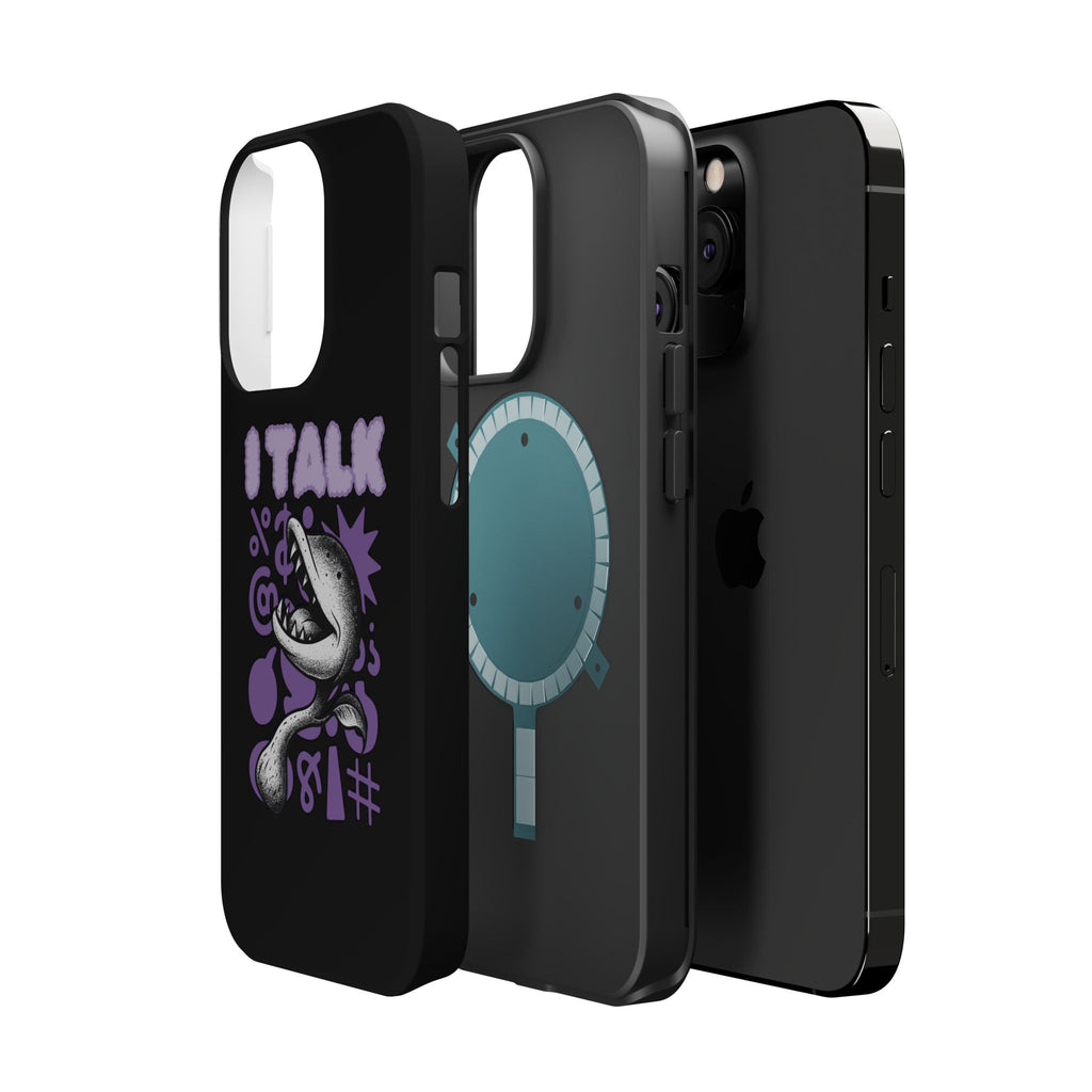 Phone Case — "I TALK" Graphic Magnetic Impact-Resistant Case