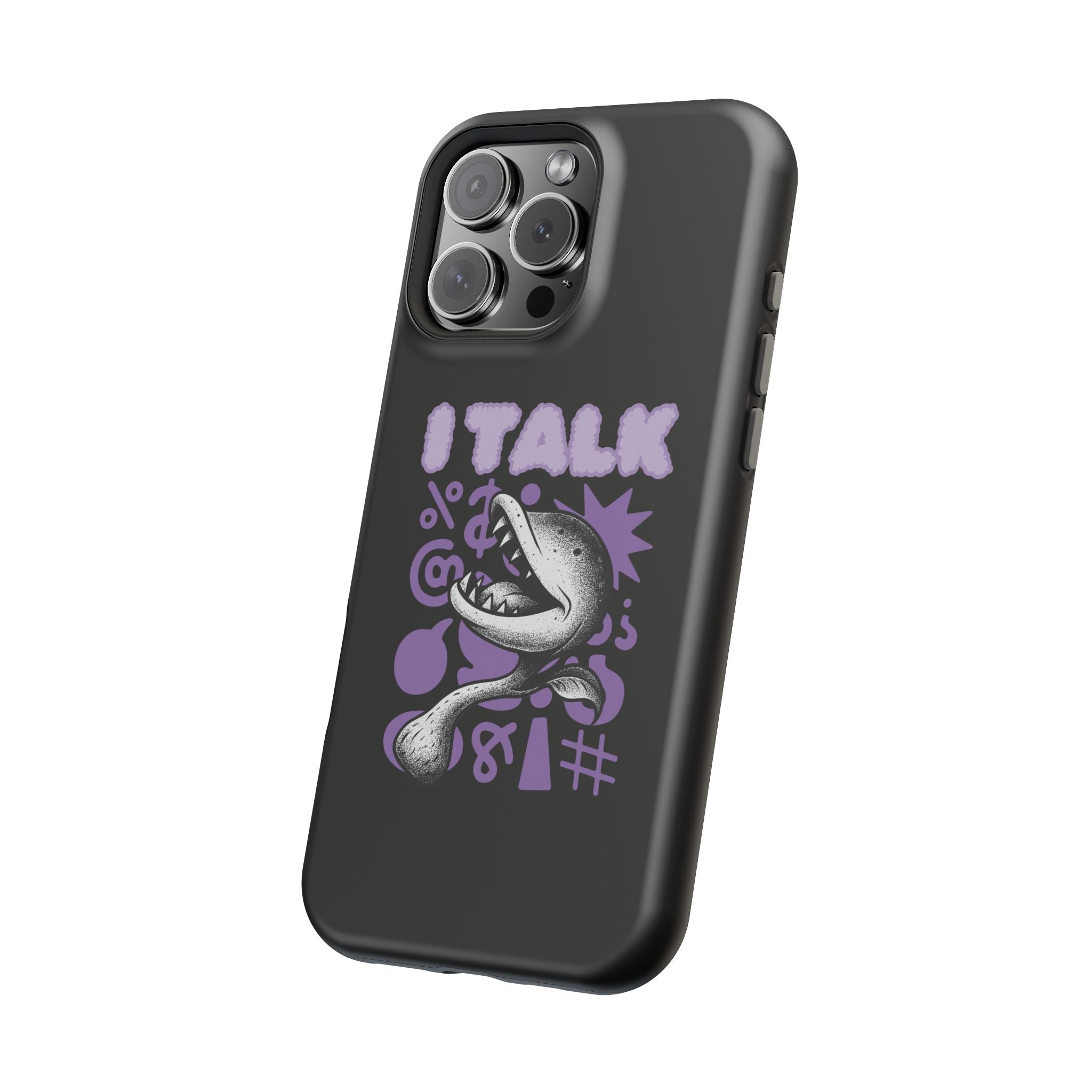 Phone Case — "I TALK" Graphic Magnetic Impact-Resistant Case