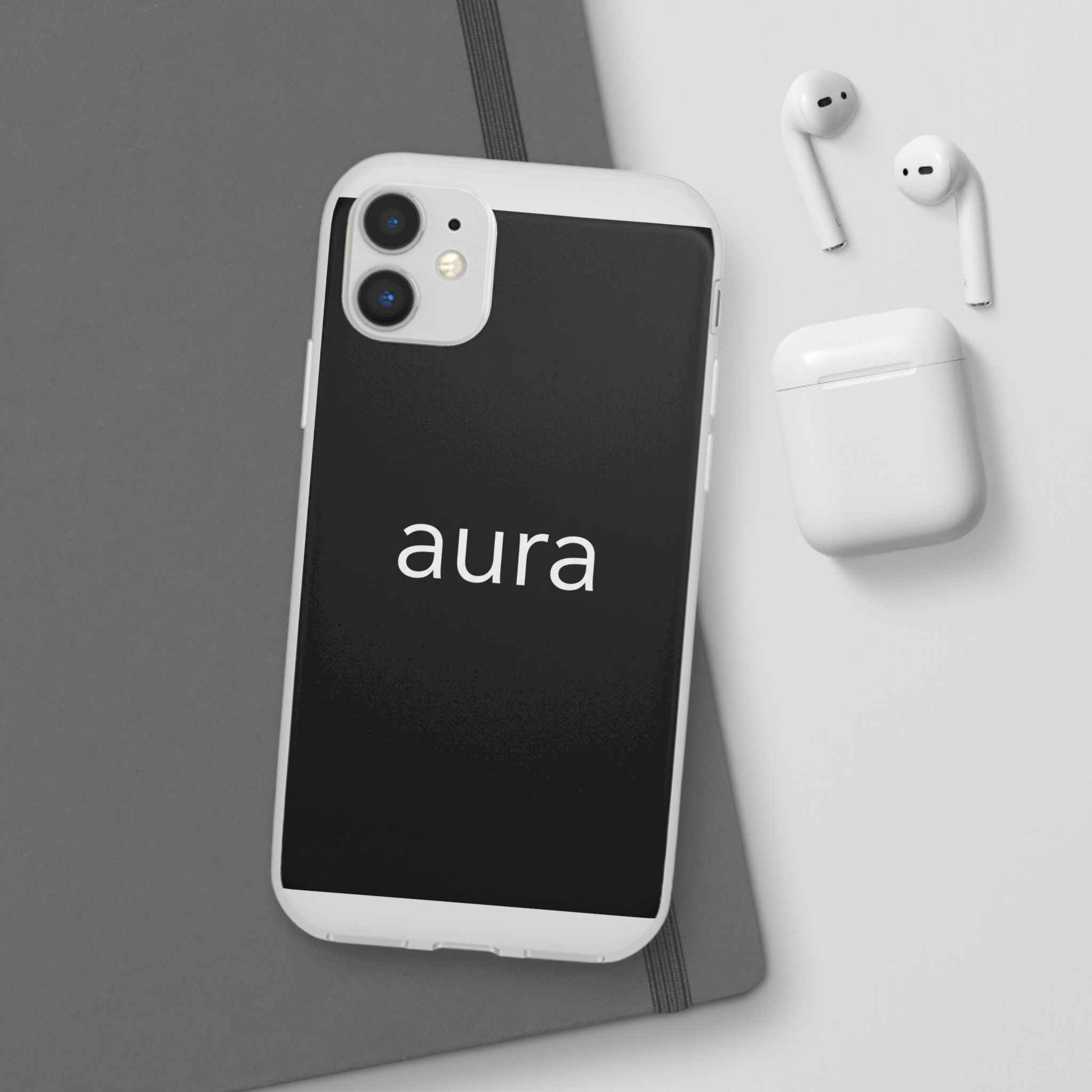 Aura Black Minimalist Phone Case
