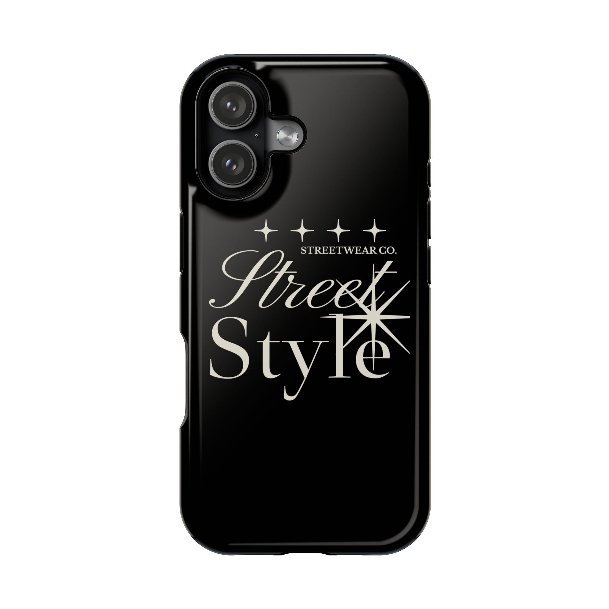 Phone Case — 'Street Style' Magnetic Impact-Resistant Black Case