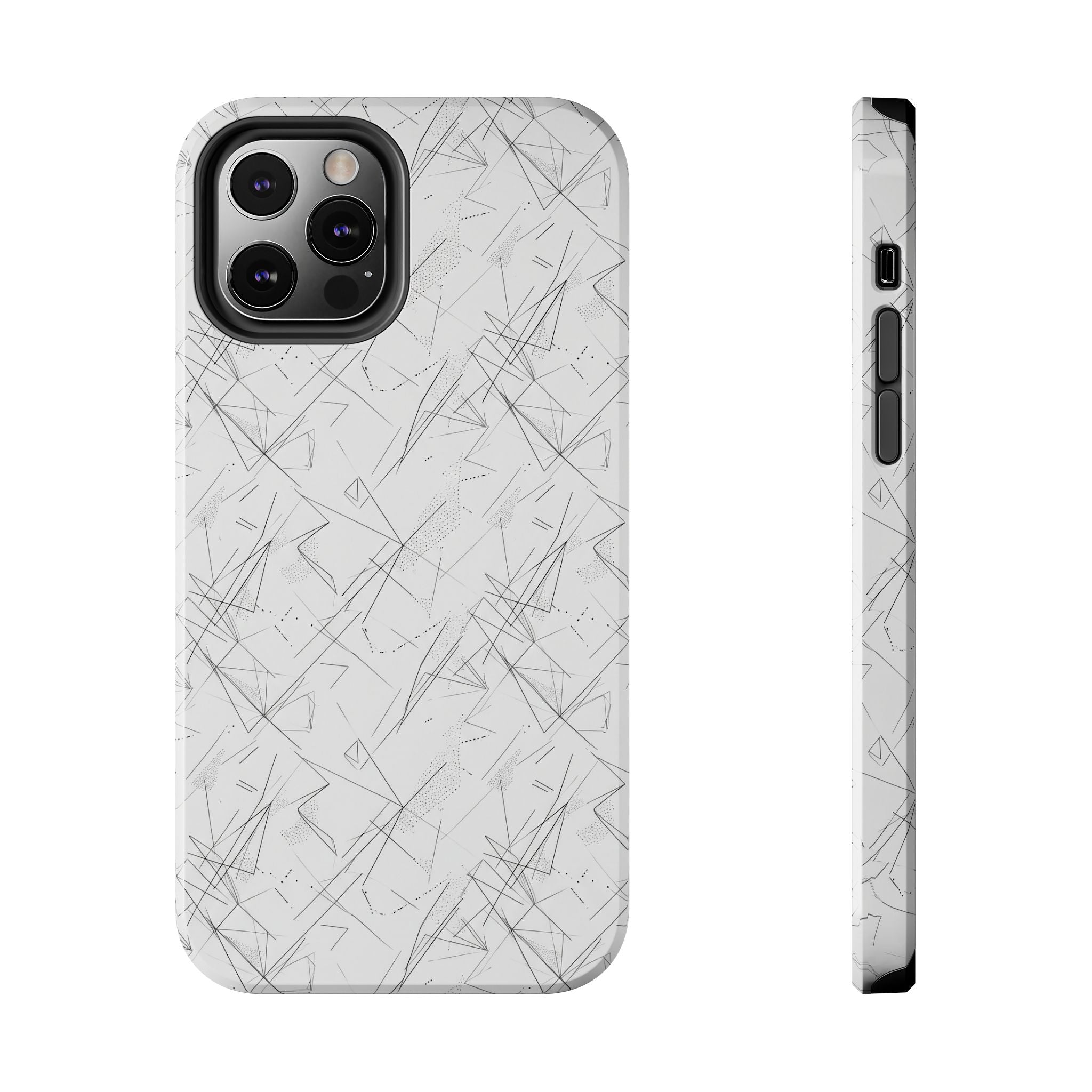 Marble Scratch Pattern Tough Phone Case — Protective iPhone Cover