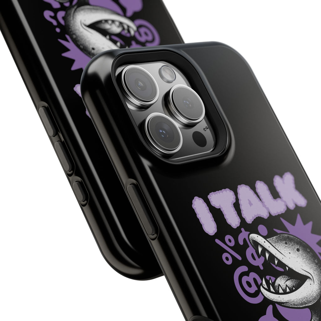 Phone Case — "I TALK" Graphic Magnetic Impact-Resistant Case