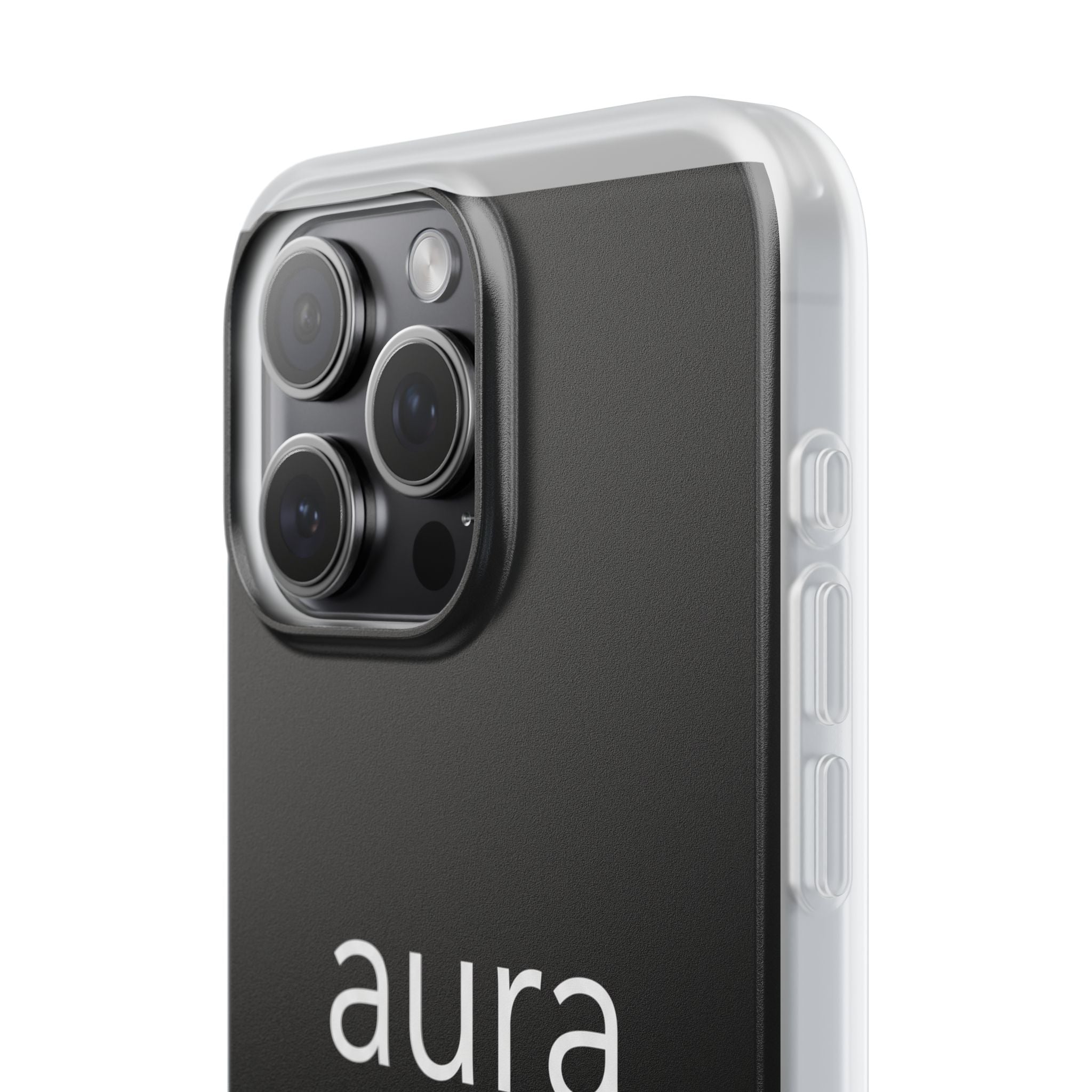 Aura Black Minimalist Phone Case